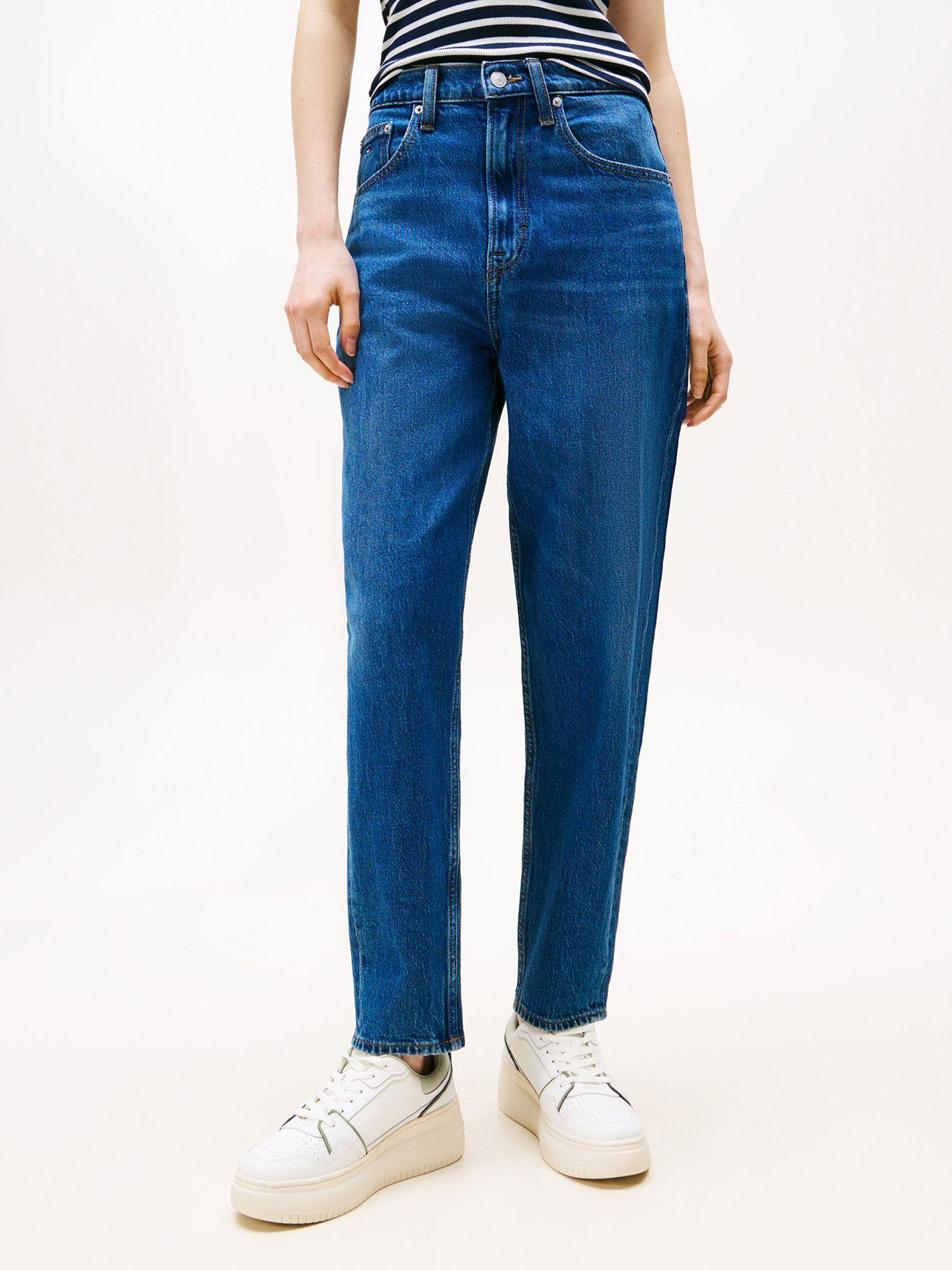 Jeans Mom De Talle Alto Azul Tommy Jeans-1