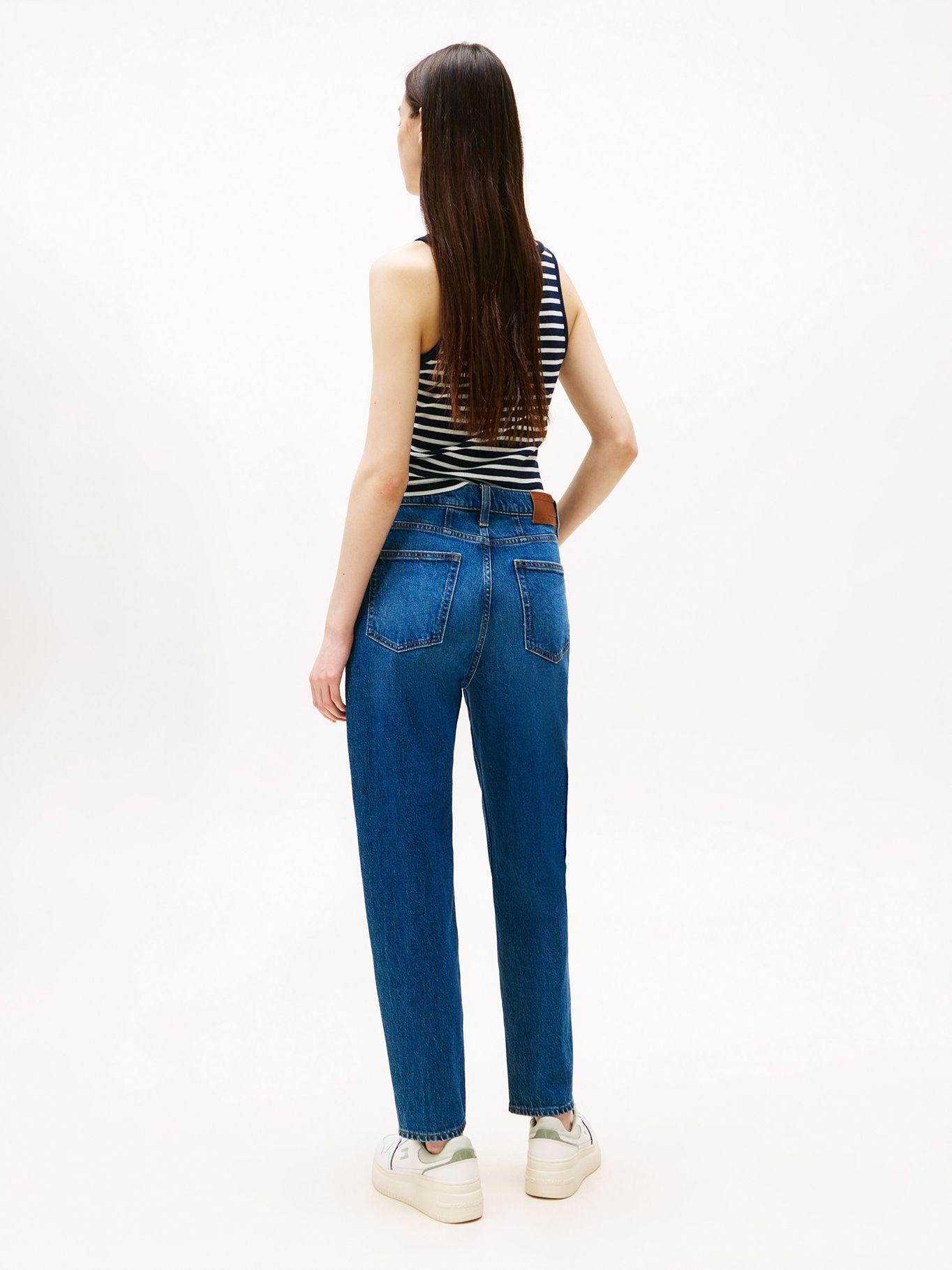 Jeans Mom De Talle Alto Azul Tommy Jeans-2