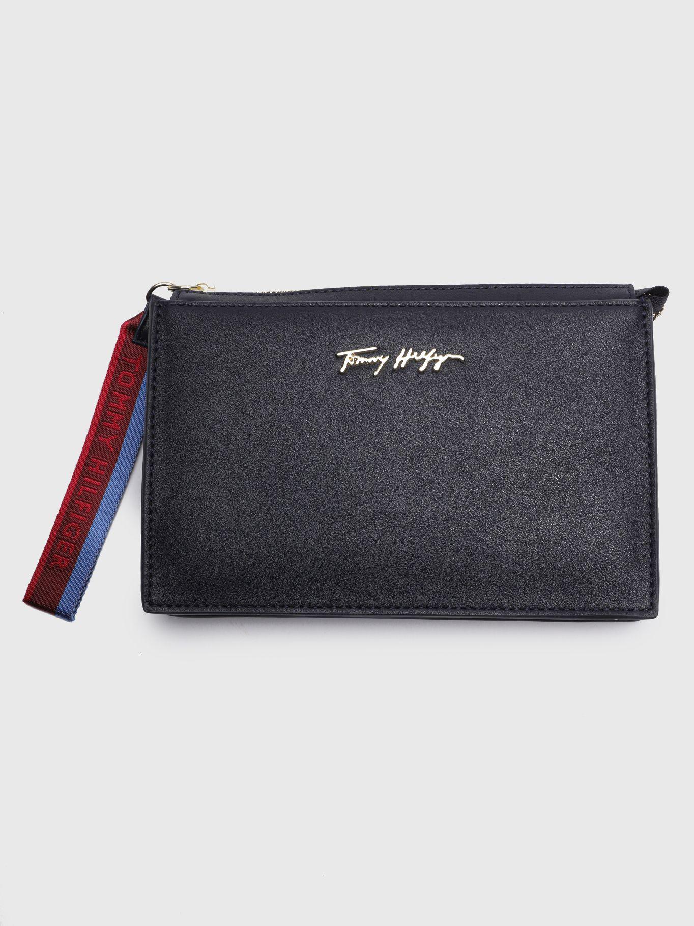 Cartera Small Signature Con Asa Azul Tommy Hilfiger-0