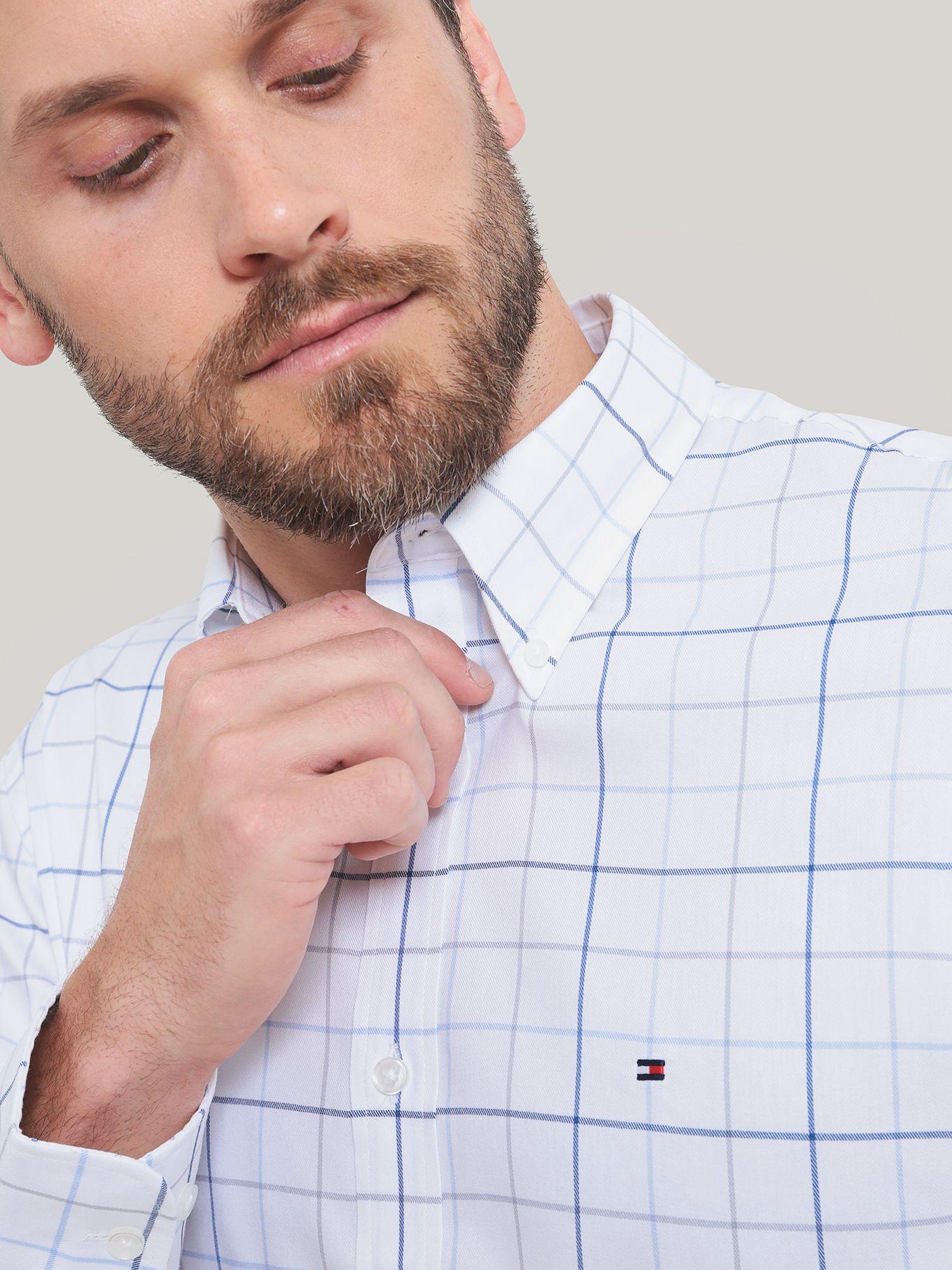 Camisa De Vestir Con Logo Blanco Tommy Hilfiger-1