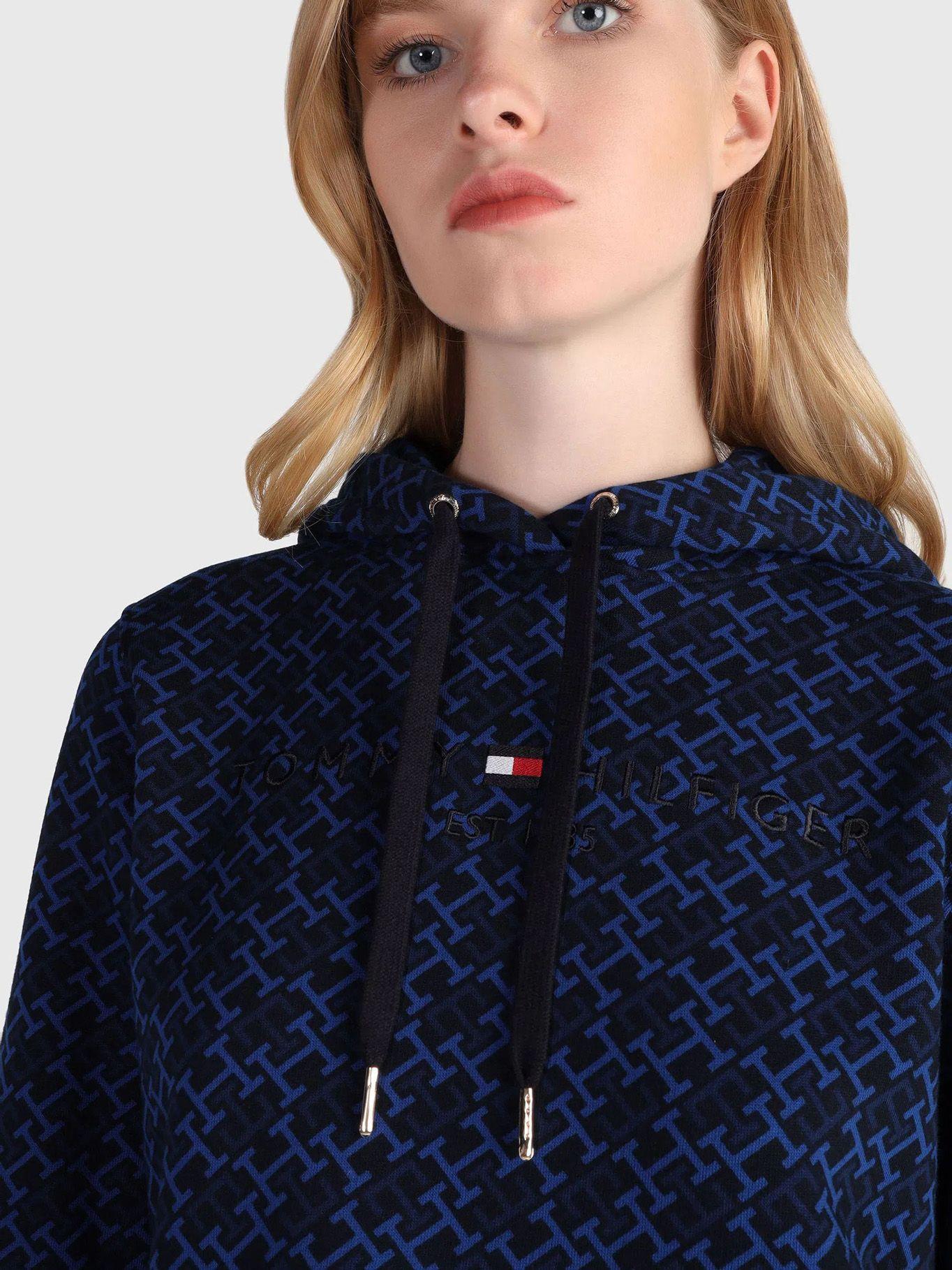 Polerón Hoodie Monogram Print Azul Tommy Hilfiger-3