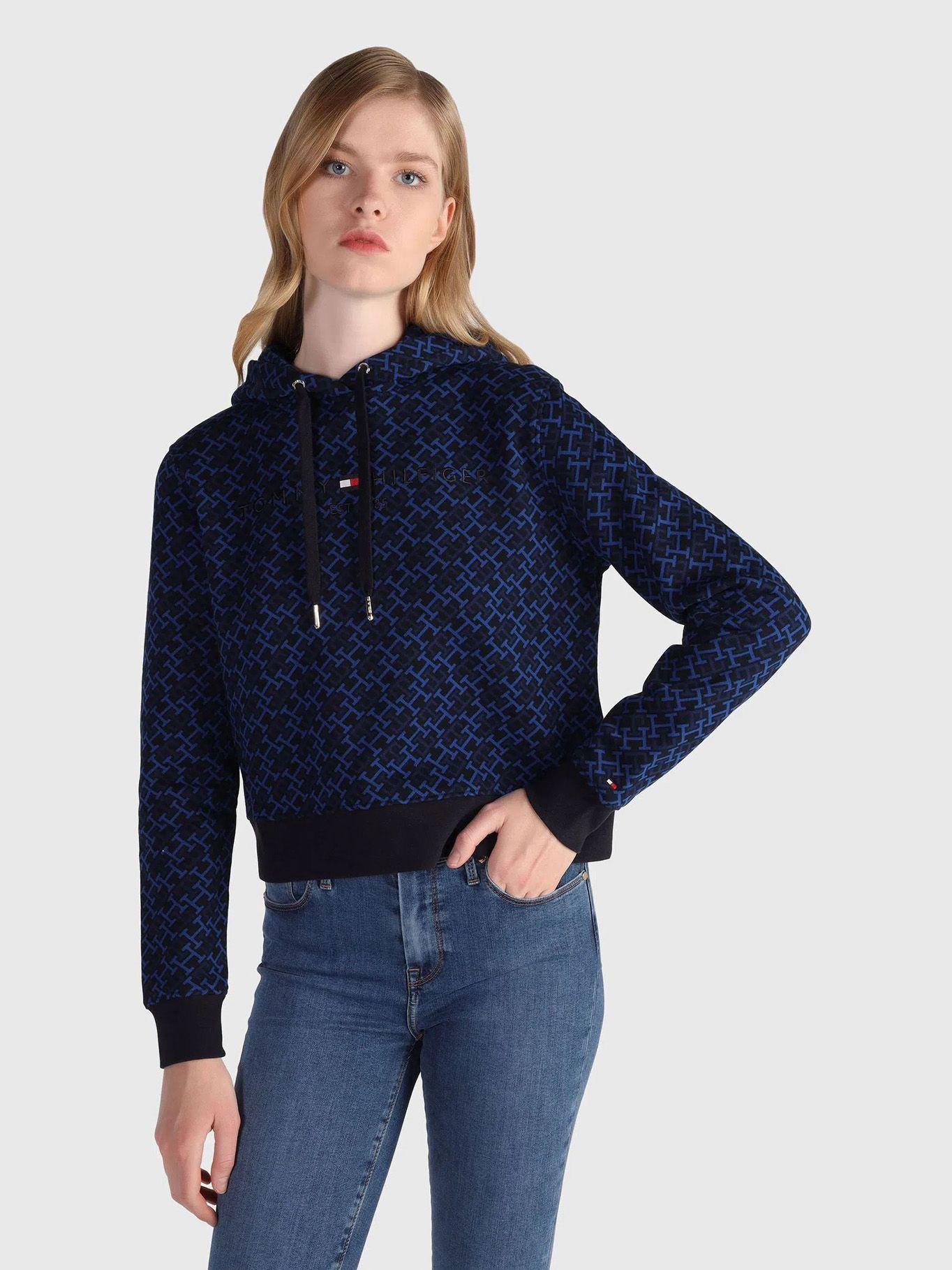 Polerón Hoodie Monogram Print Azul Tommy Hilfiger-0