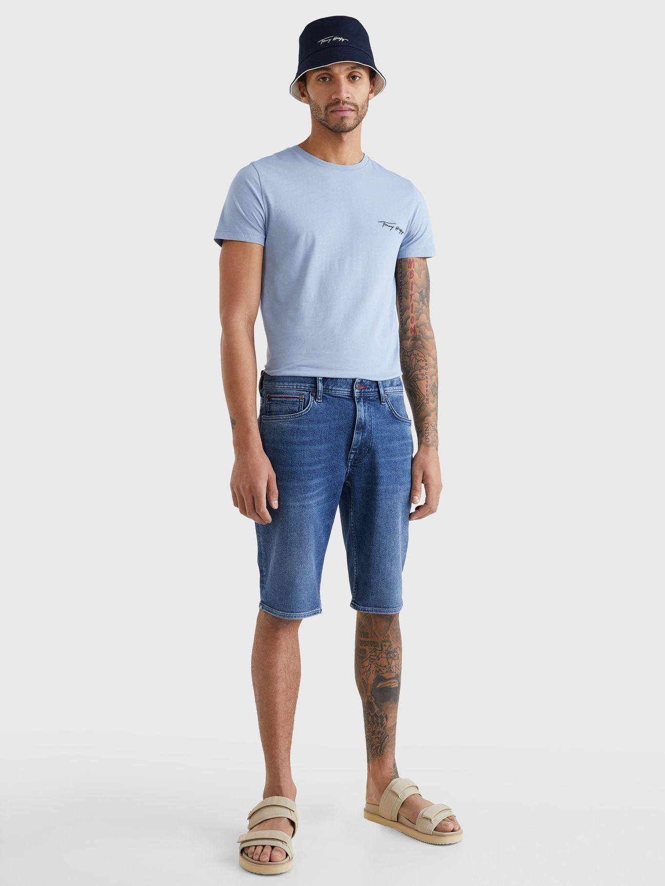 Polera Signature Logo Celeste Tommy Hilfiger JN2-0