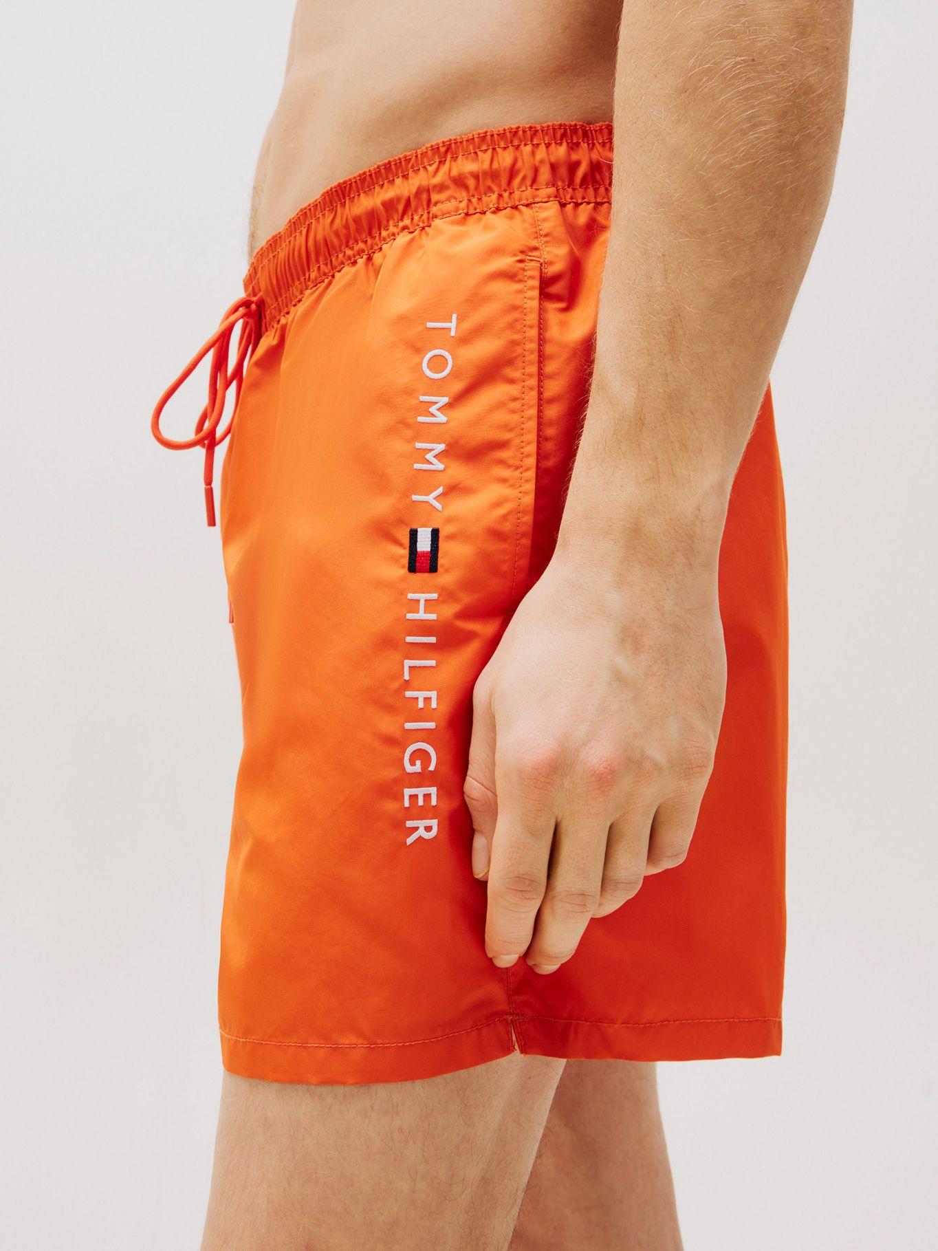 Traje Baño De Largo Medio Logo Naranjo Tommy Hilfiger-3