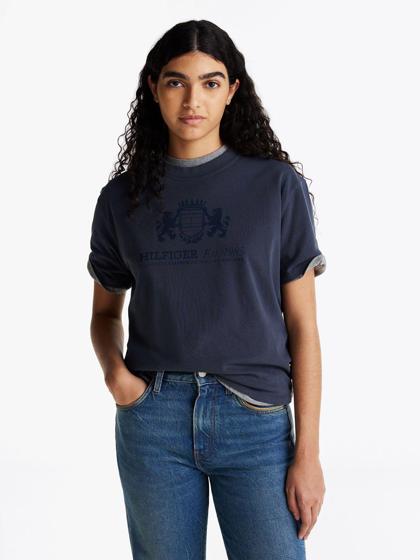 Polera Neat Varsity Relaxed Fit Azul Tommy Hilfiger-0
