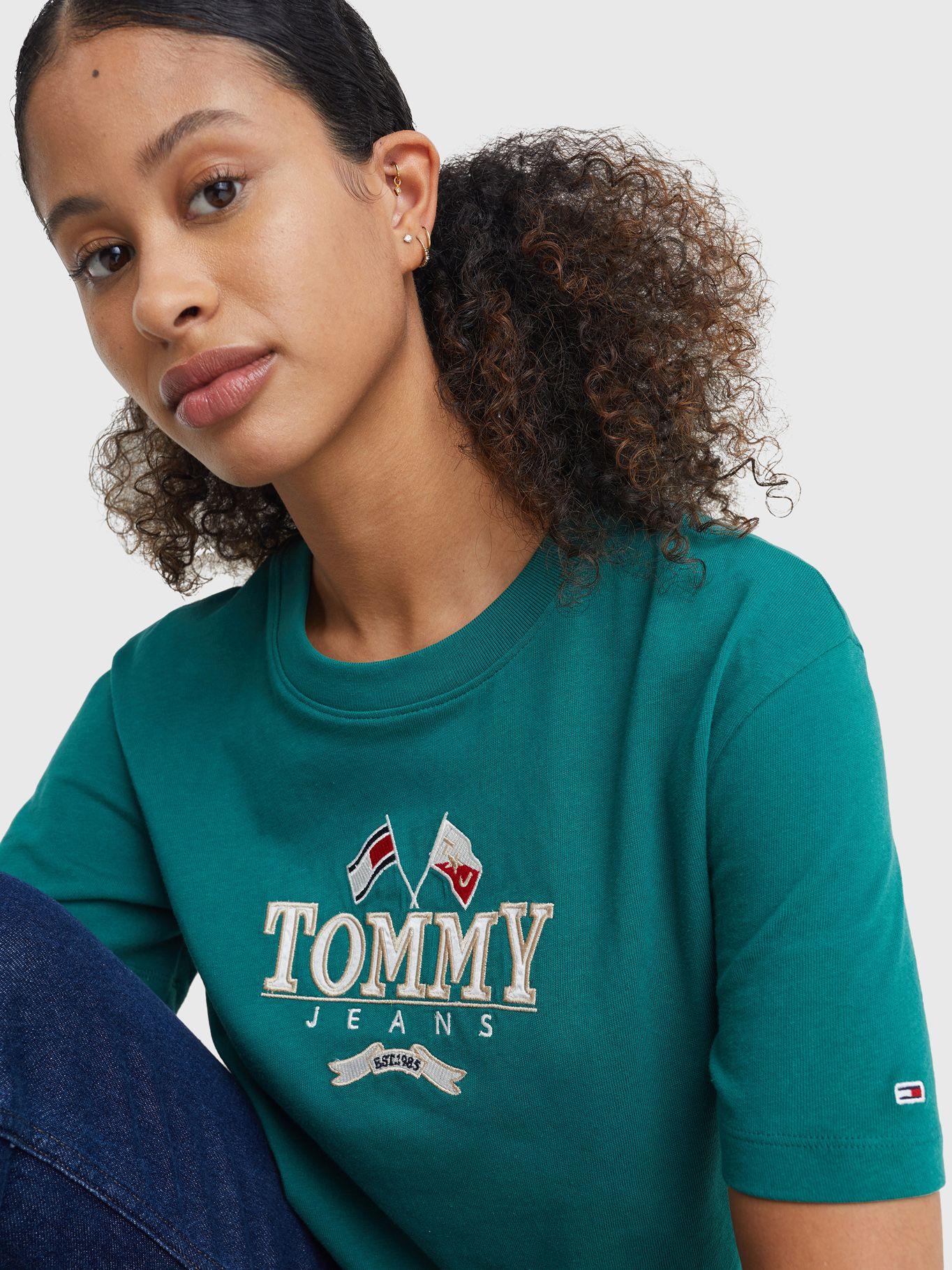 Polera Modern Super Cropped Verde Tommy Hilfiger-3
