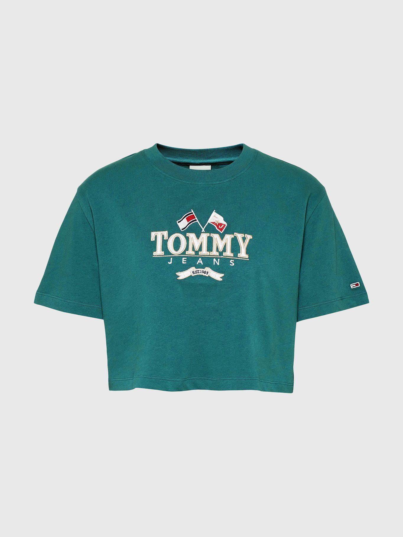 Polera Modern Super Cropped Verde Tommy Hilfiger-4
