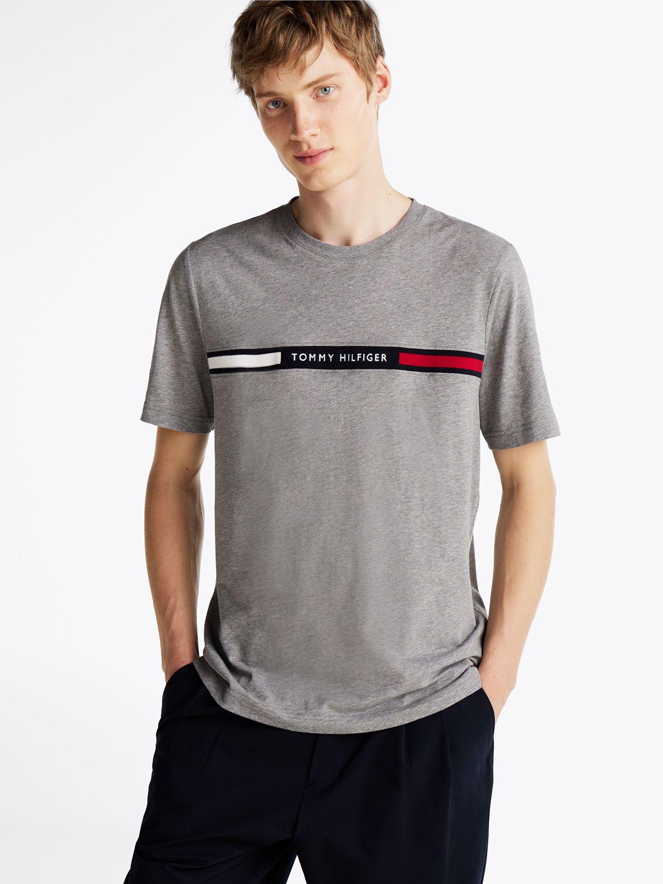 Polera Chest Insert Logo Gris Tommy Hilfiger-1