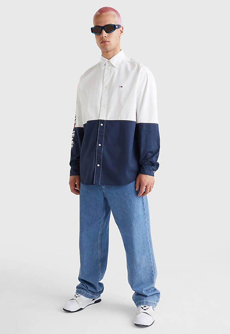 Camisa Color Block Skater Blanco Tommy Hilfiger-1