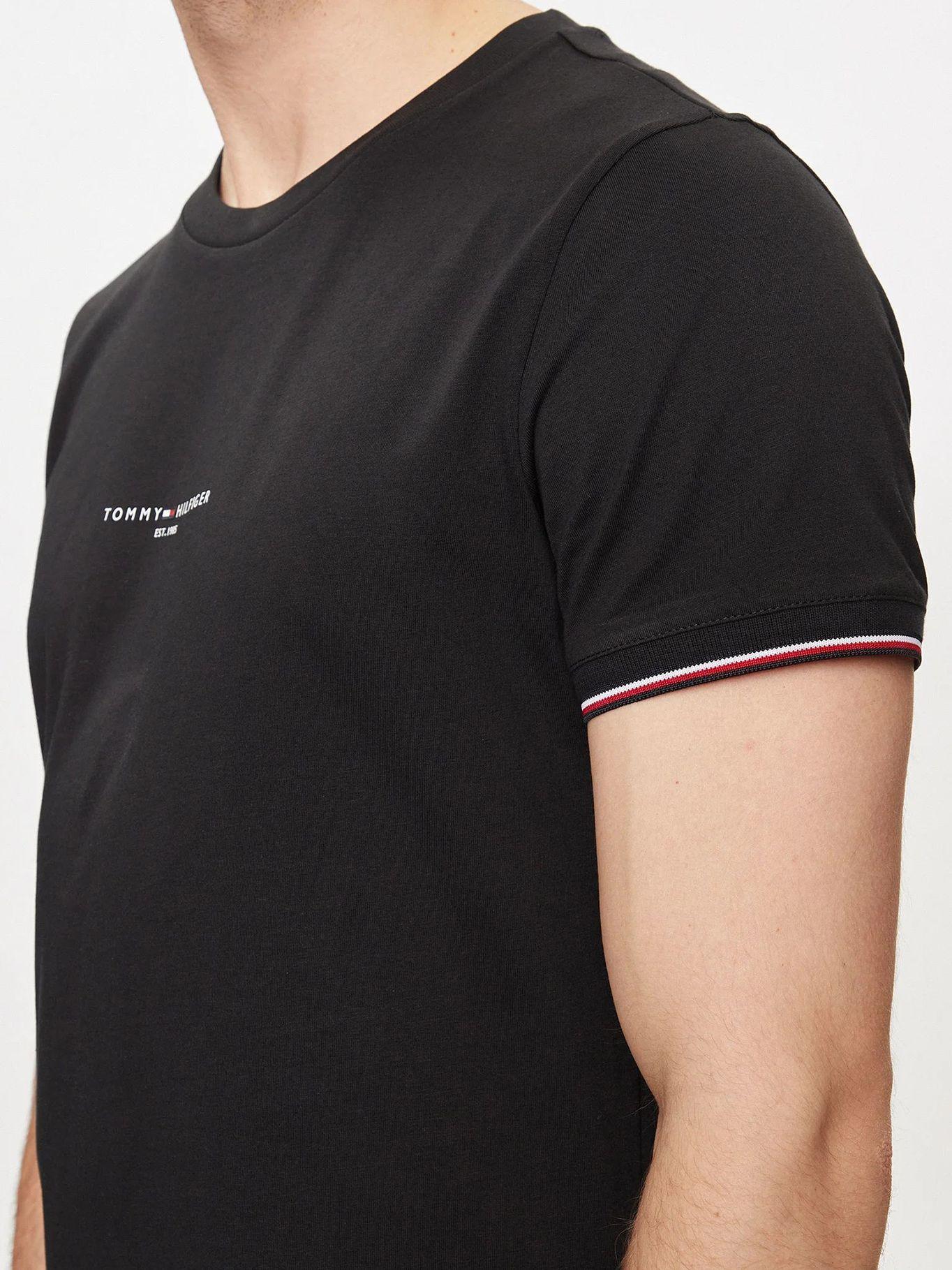 Polera Con Mangas Ribeteadas Negro Tommy Hilfiger-3