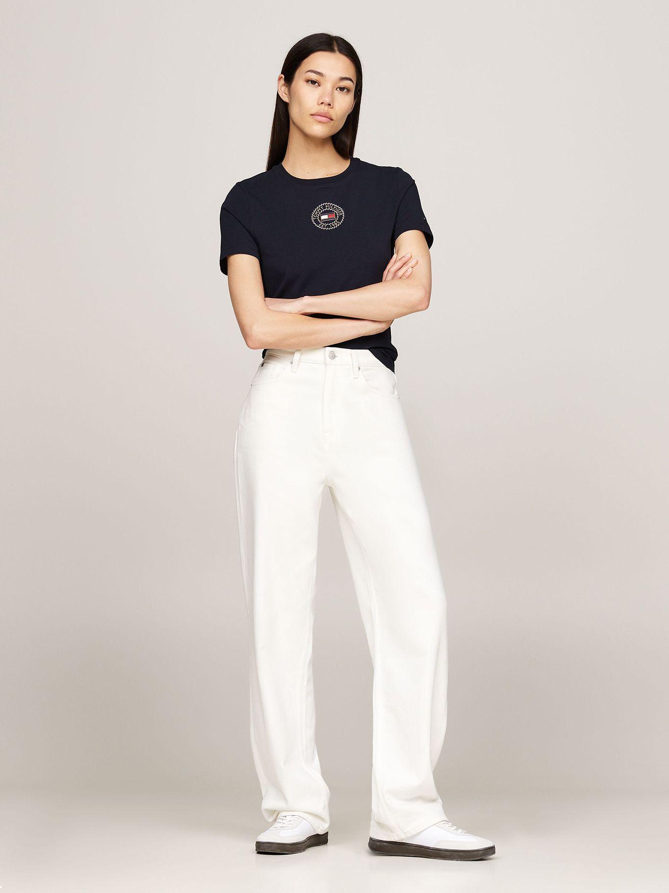 Polera Graphic Logo Slim Fit Azul Tommy Hilfiger-1