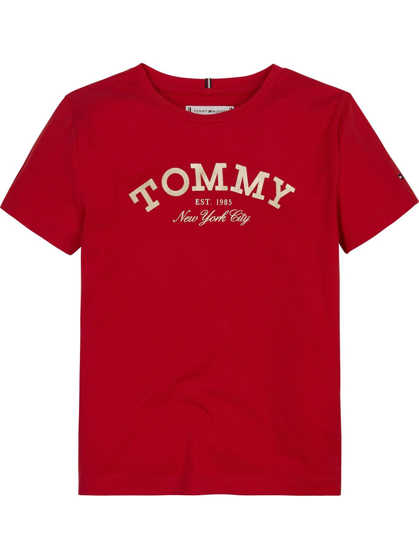 Polera Nyc Logo De Algodón Rojo Tommy Hilfiger-0