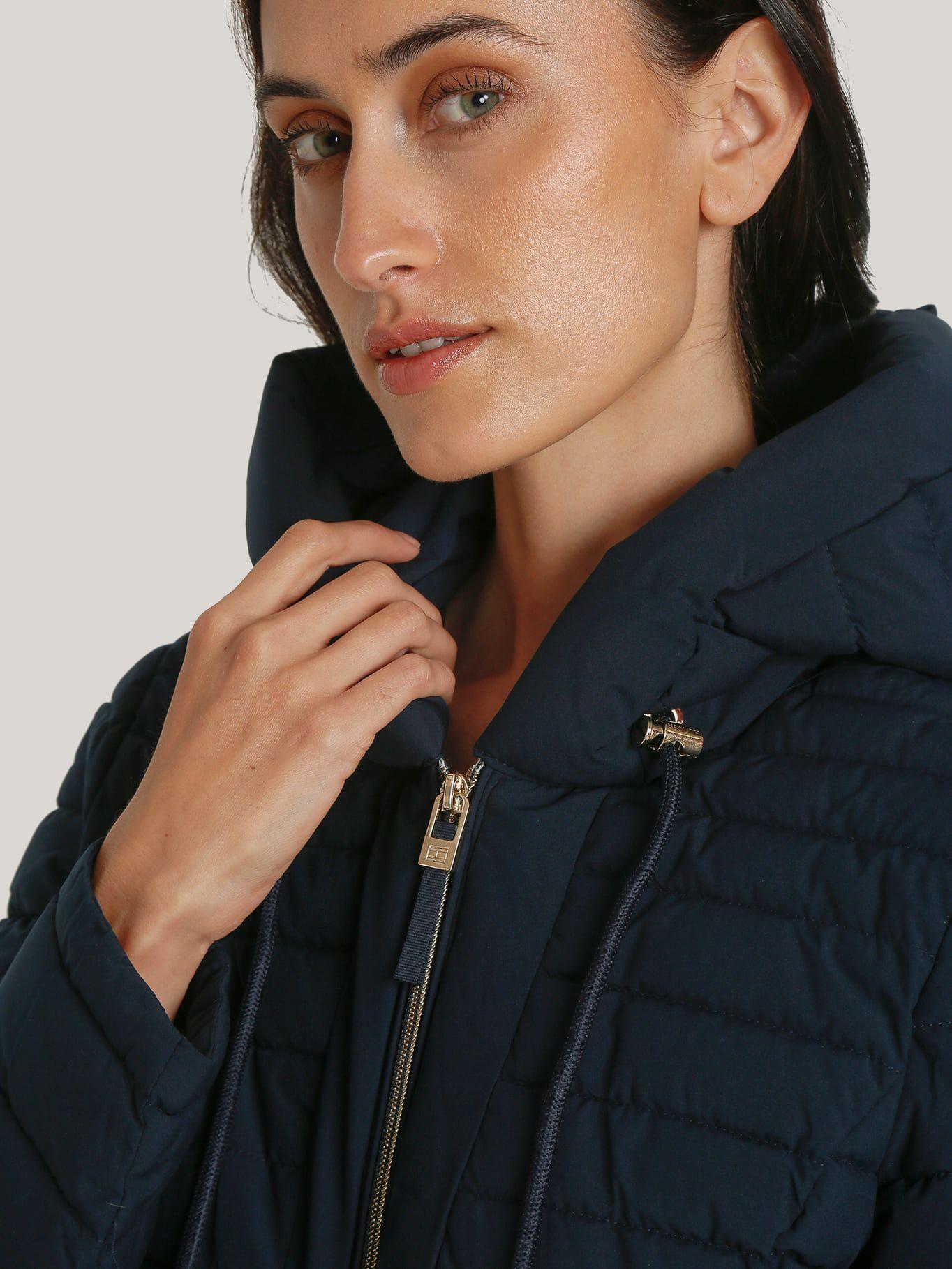 Parka Acolchada Ligera Con Gorro Azul Tommy Hilfiger-3