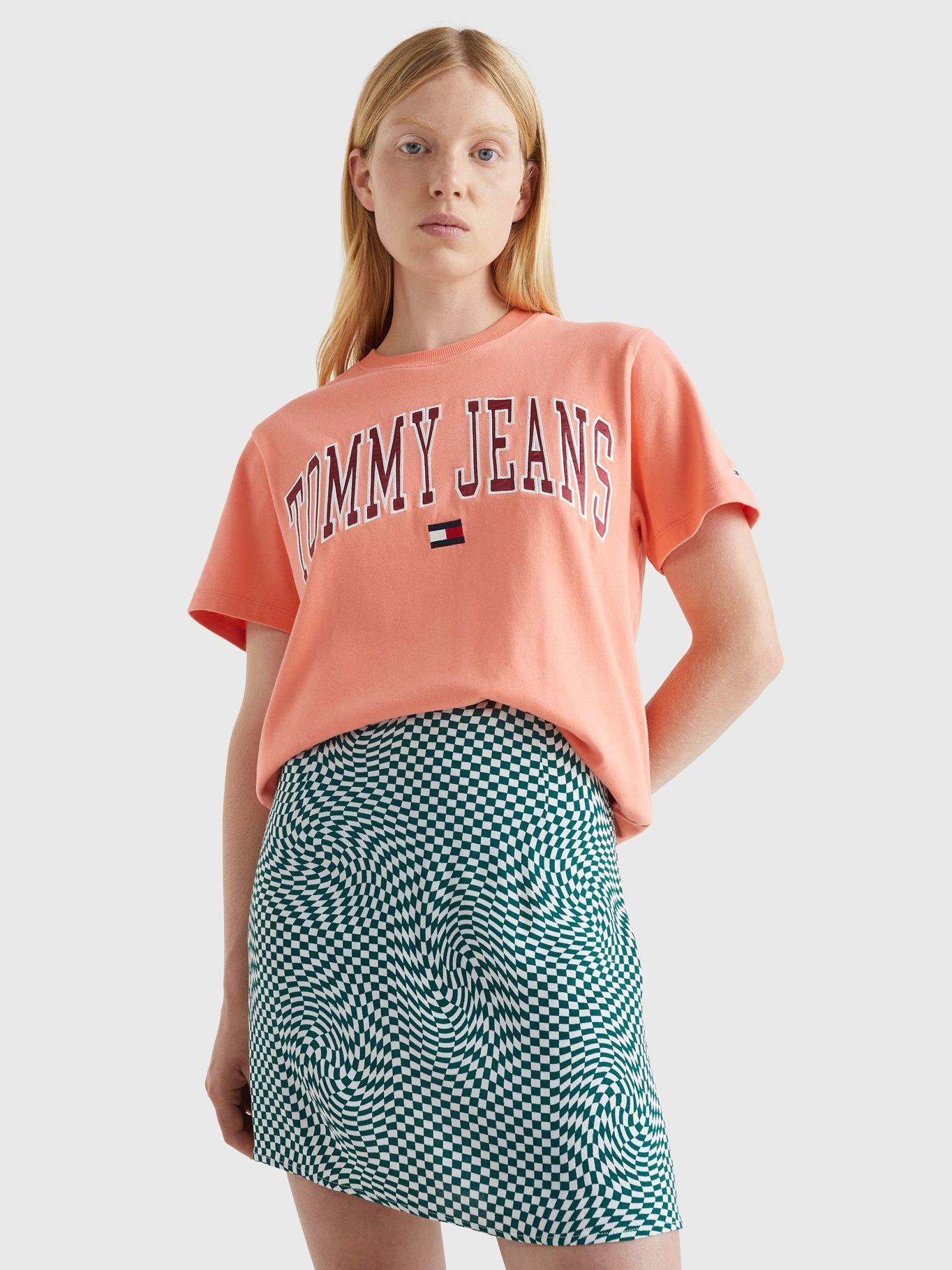 Polera Relaxed Collegiate Logo Damasco Tommy Jeans-0