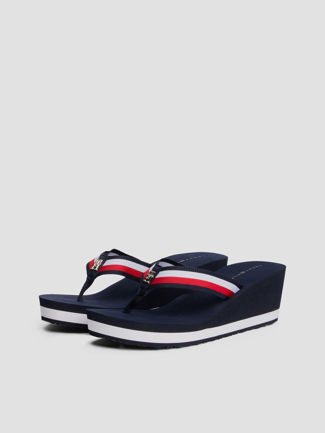 Sandalias De Cuña Corporate Azul Tommy Hilfiger-0