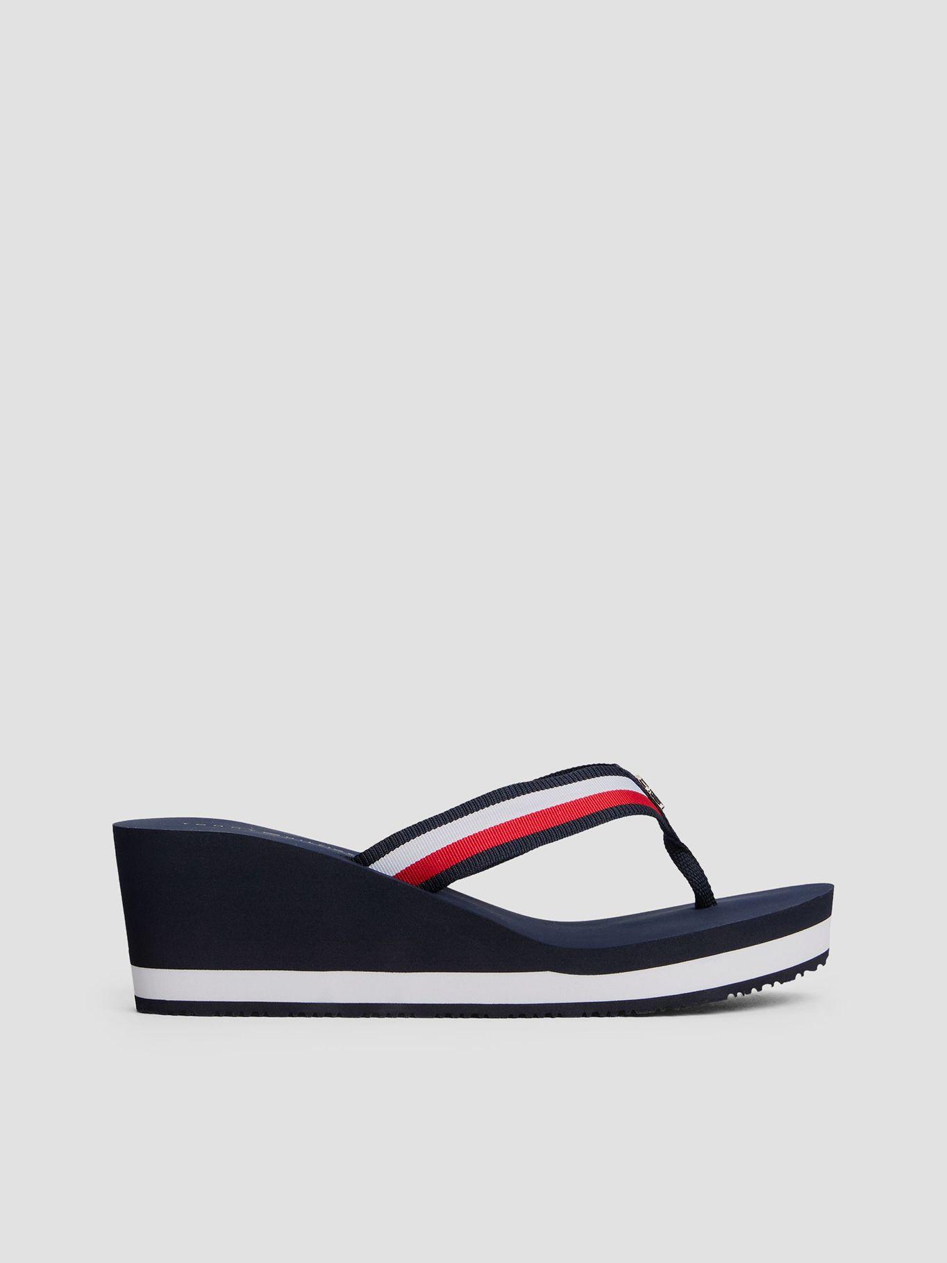 Sandalias De Cuña Corporate Azul Tommy Hilfiger-4
