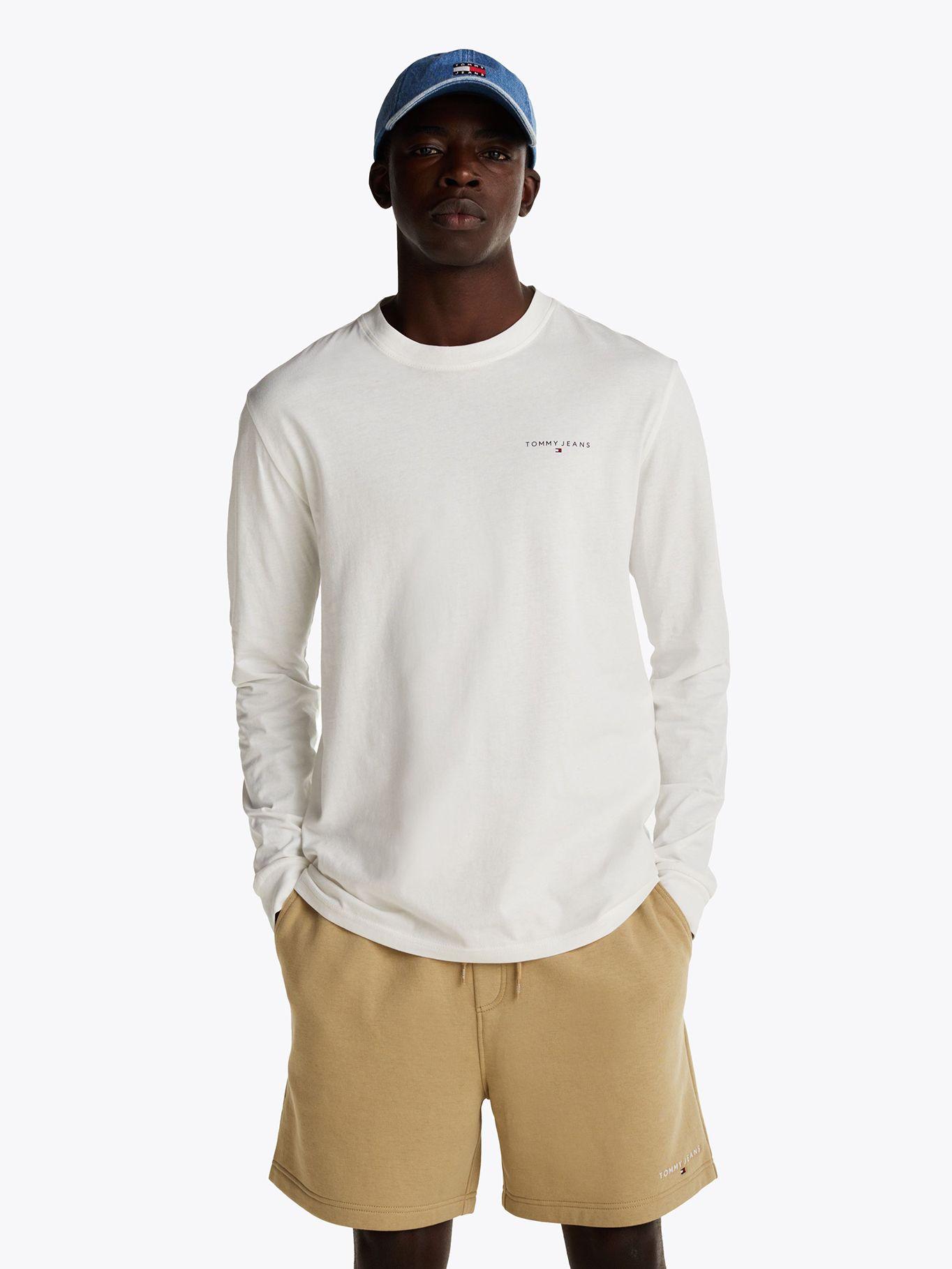 Polera Linear Logo Slim YBL Blanco Tommy Jeans-0