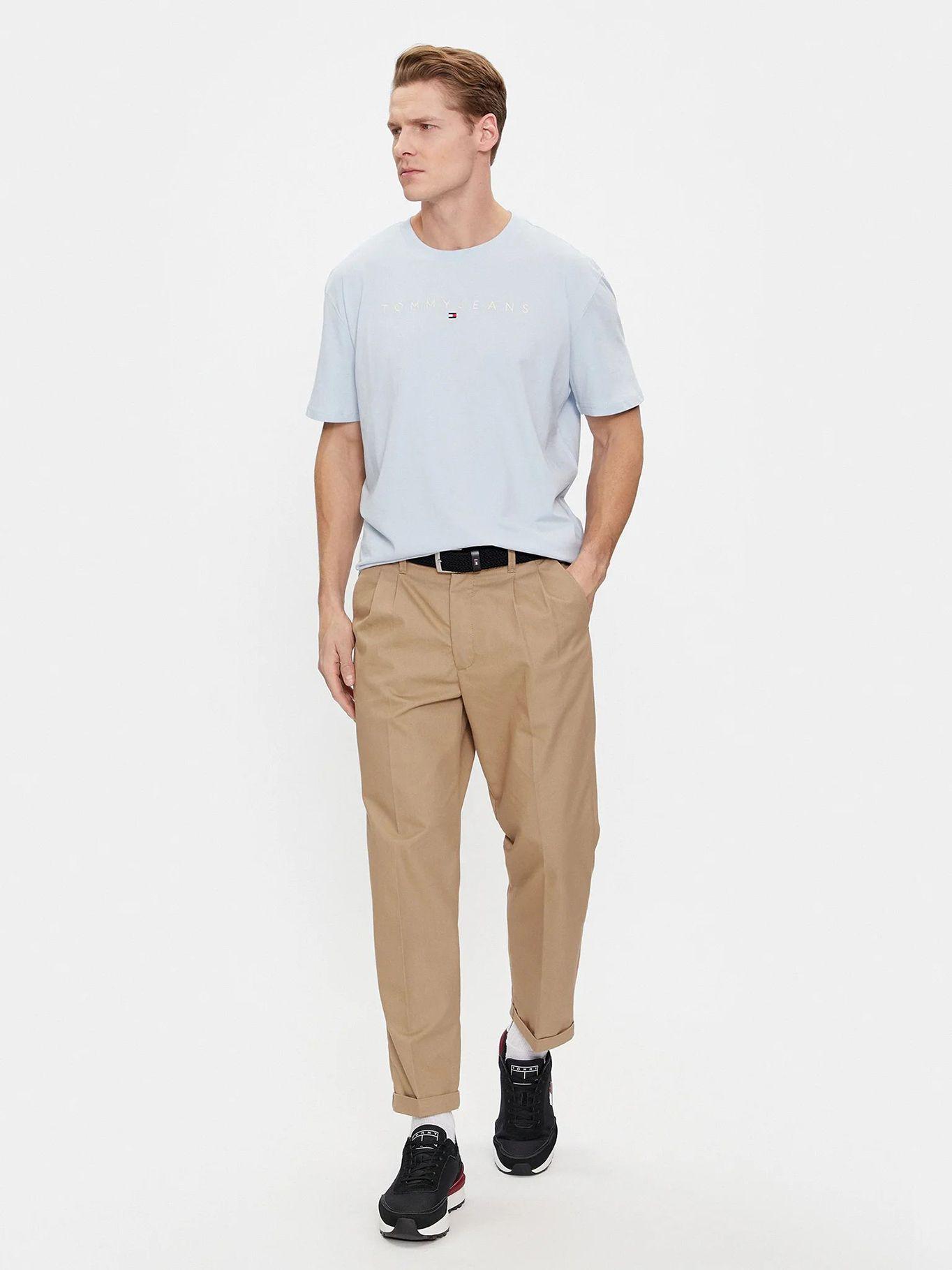 POLERA REGULAR LINEAR LOGO CELESTE TOMMY JEANS-1