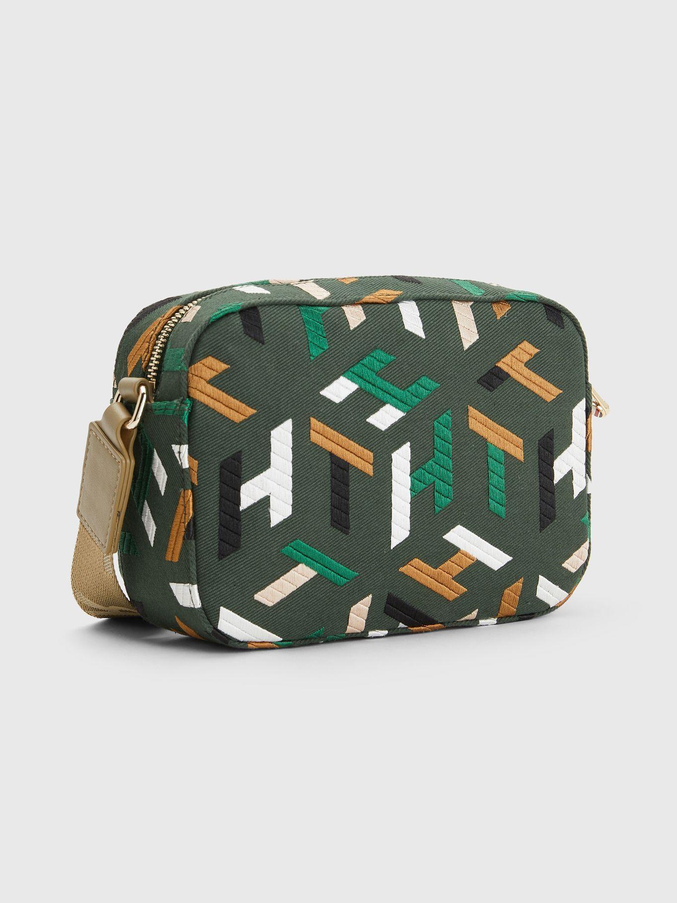 Cartera Bandolera Iconic Bordada Verde Tommy Hilfiger-1