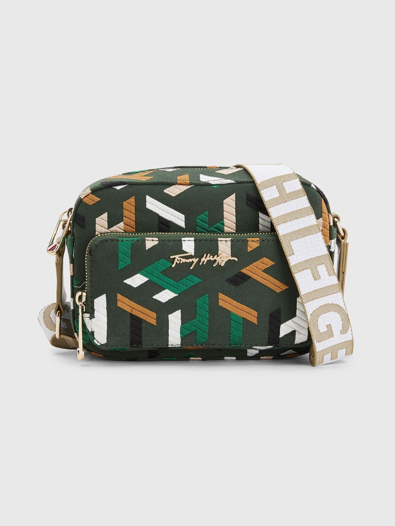 Cartera Bandolera Iconic Bordada Verde Tommy Hilfiger-0