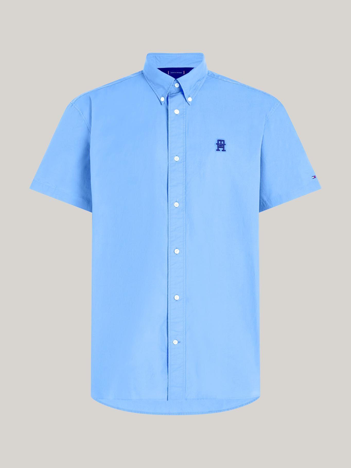 Camisa Monogram Regular Fit C30 Celeste Tommy Hilfiger-4