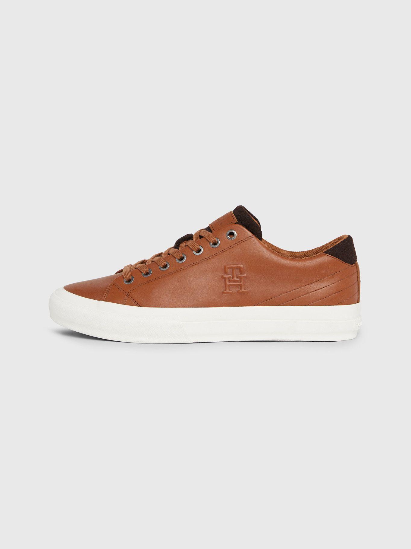 Zapatillas Premium De Cuero Café Tommy Hilfiger-4