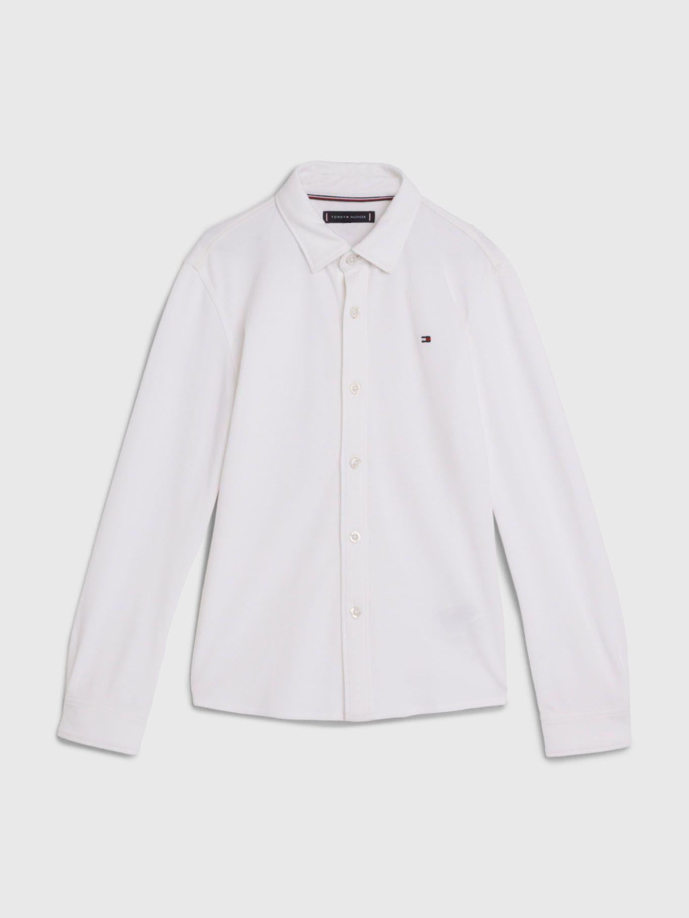 Camisa Essential De Piqué Blanco Tommy Hilfiger-0