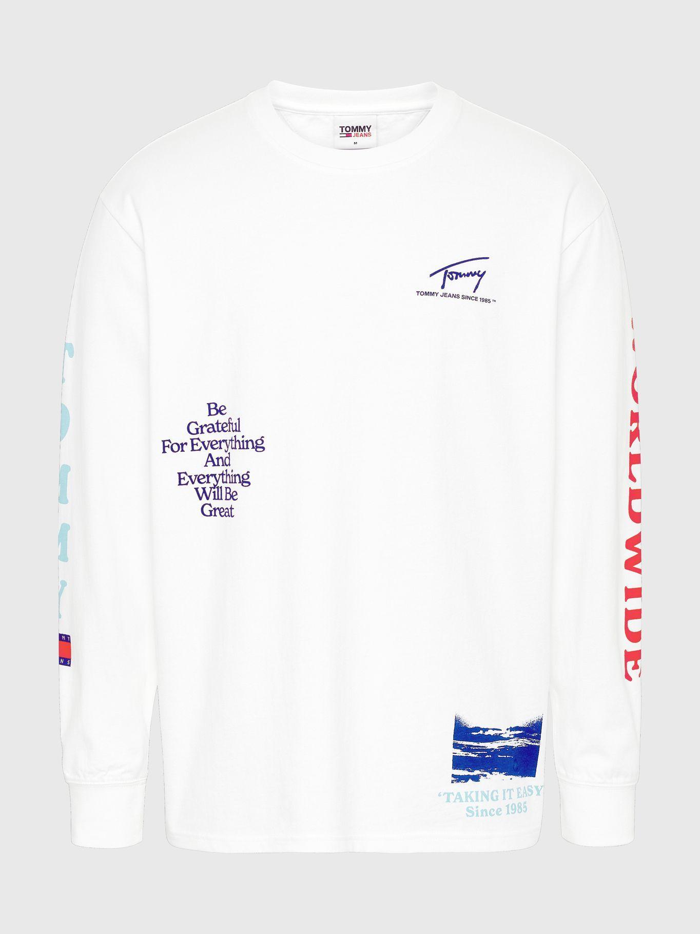 Polera Foto Print Logo Blanco Tommy Jeans JN2-4