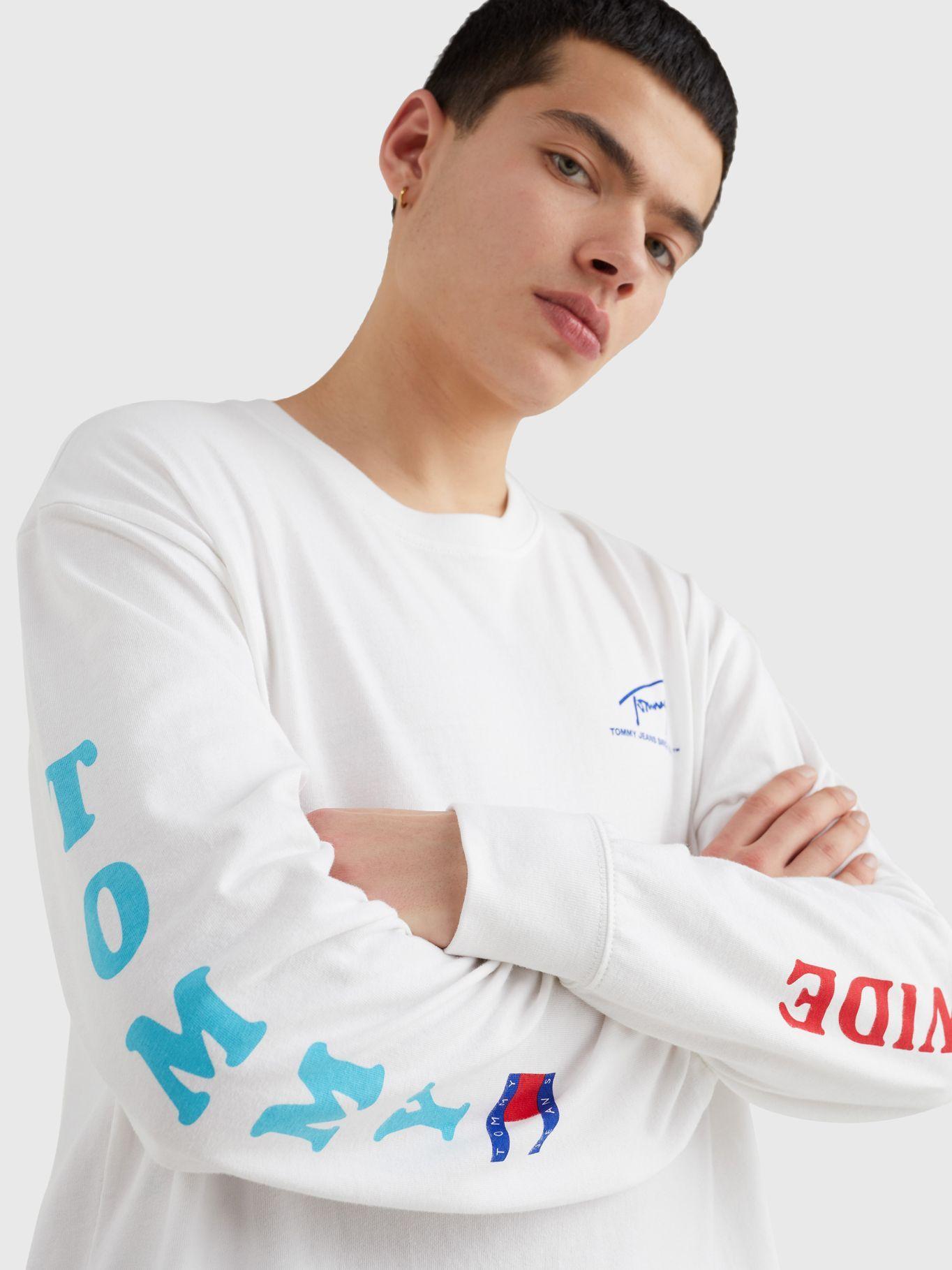 Polera Foto Print Logo Blanco Tommy Jeans JN2-2