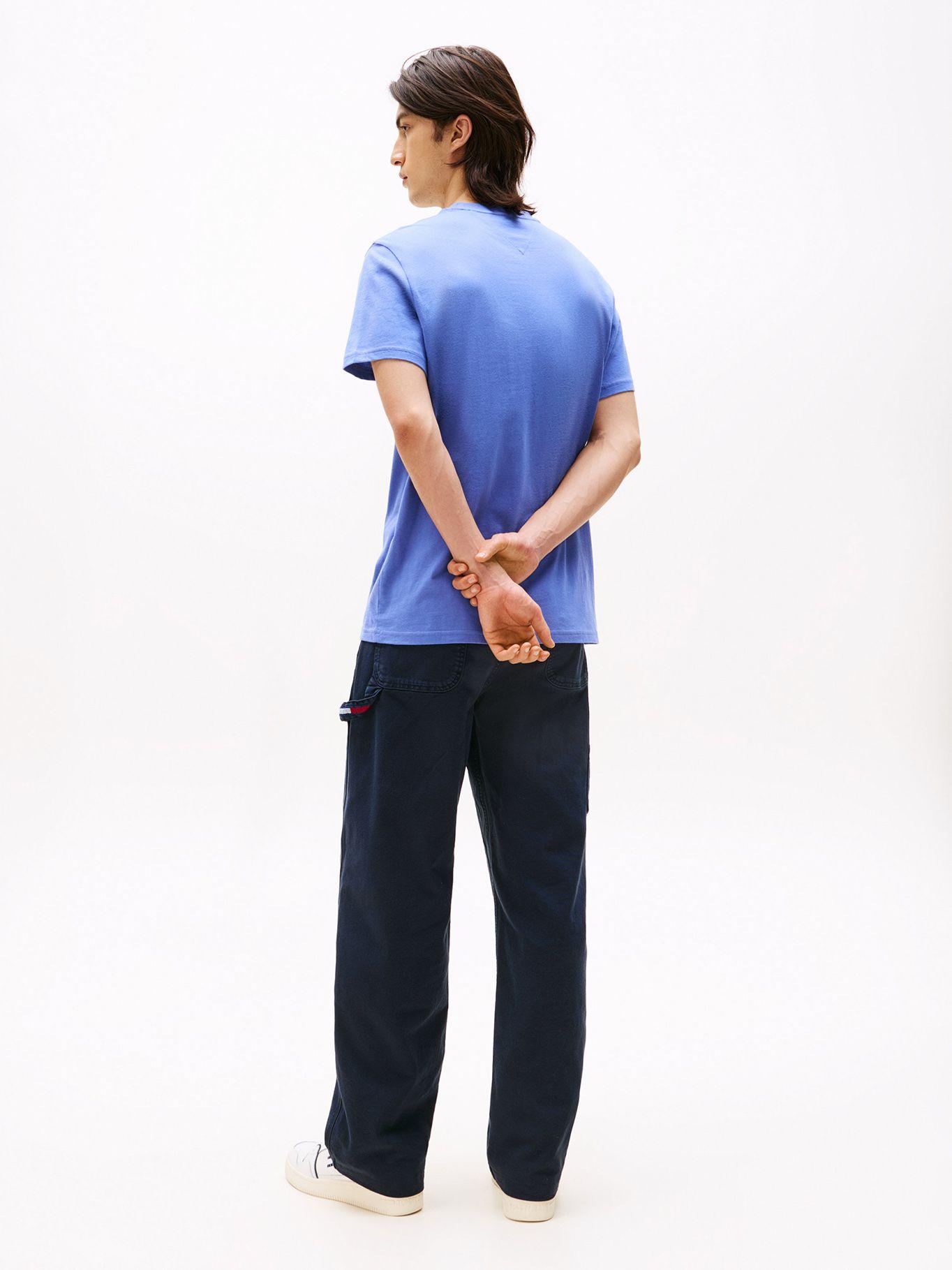 Polera Slim De Logo Gráfico Azul Tommy Jeans-2