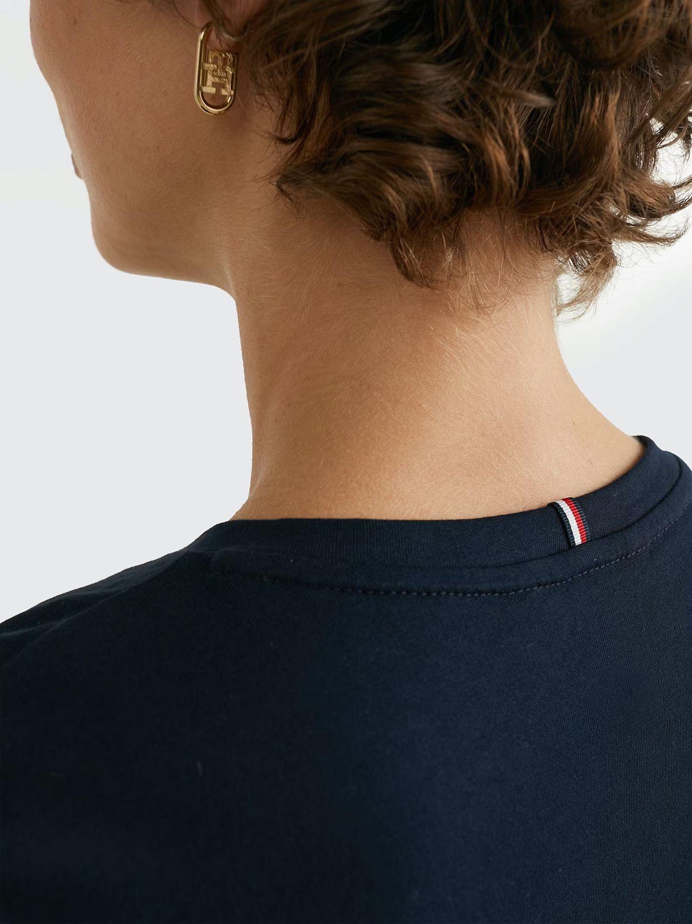 Polera Monogram Logo Bordado Azul Tommy Hilfiger-4