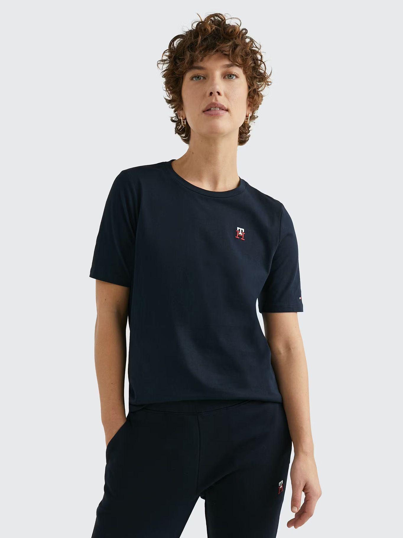 Polera Monogram Logo Bordado Azul Tommy Hilfiger-0