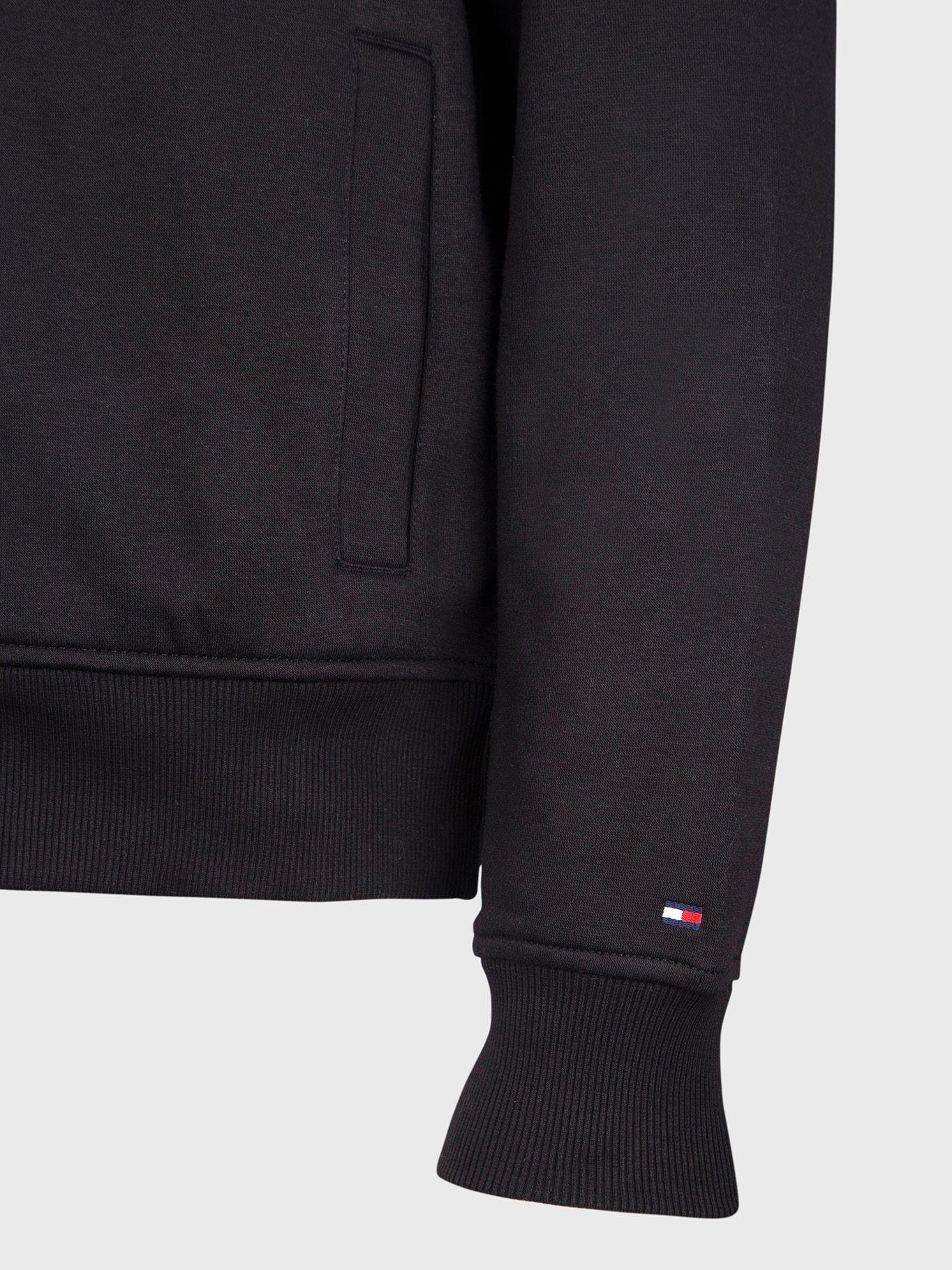 Polerón Hoodie Logo Zip Negro Tommy Hilfiger A2-3