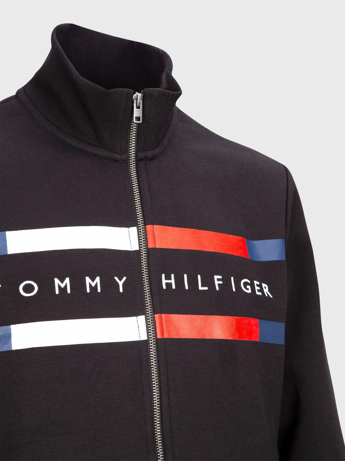 Polerón Hoodie Logo Zip Negro Tommy Hilfiger A2-2