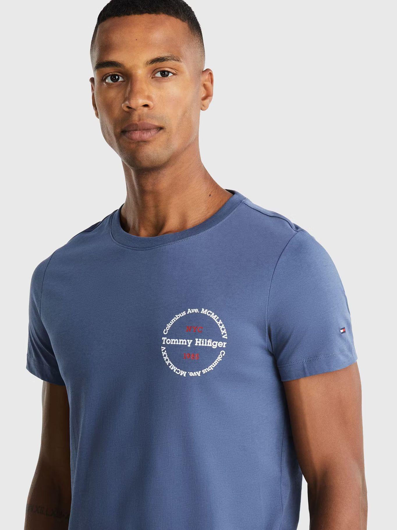 Polera Con Logo Redondo Azul Tommy Hilfiger-3