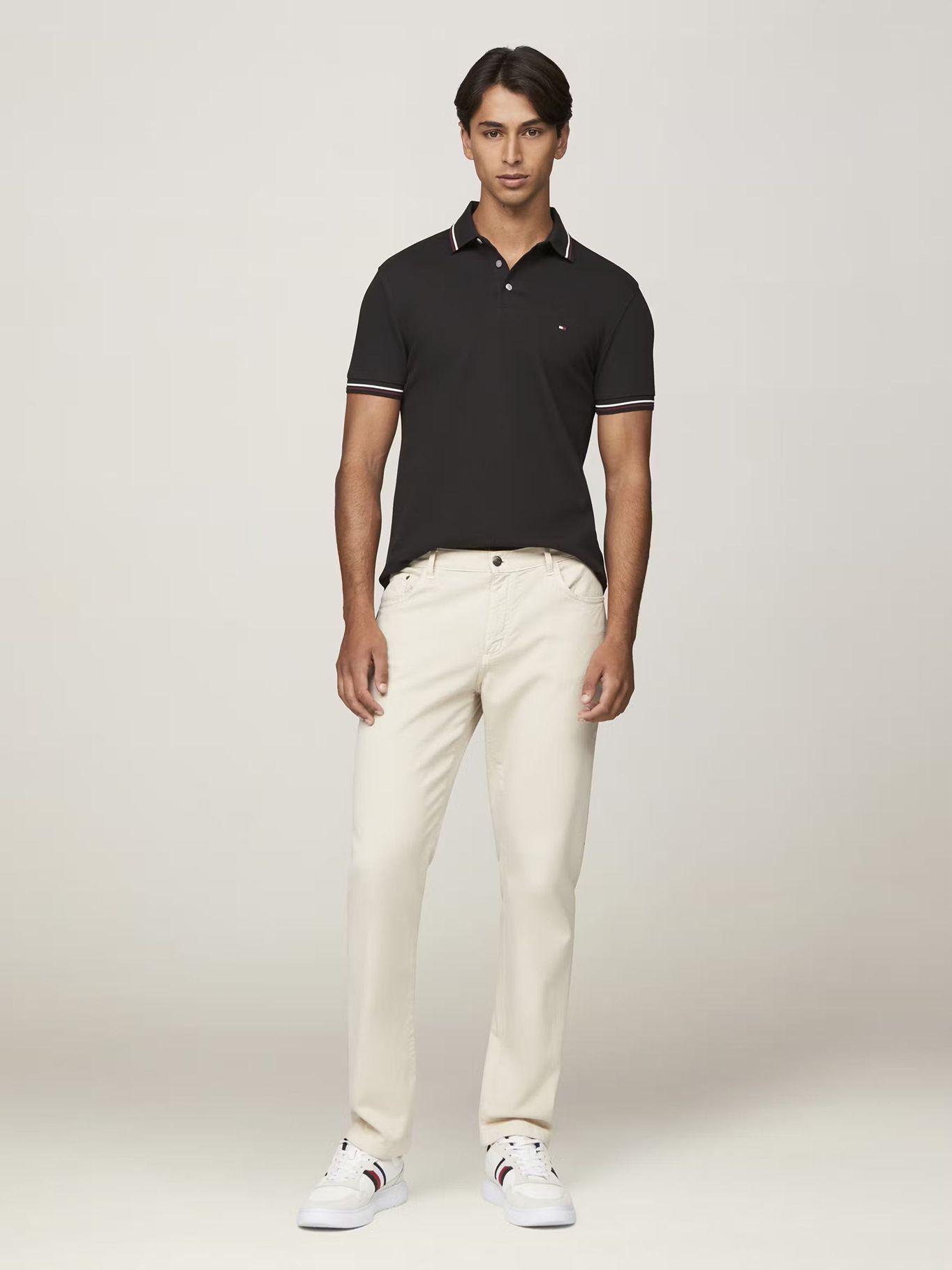 Polo Con Ribetes Tipped Slim Fit Negro Tommy Hilfiger-1