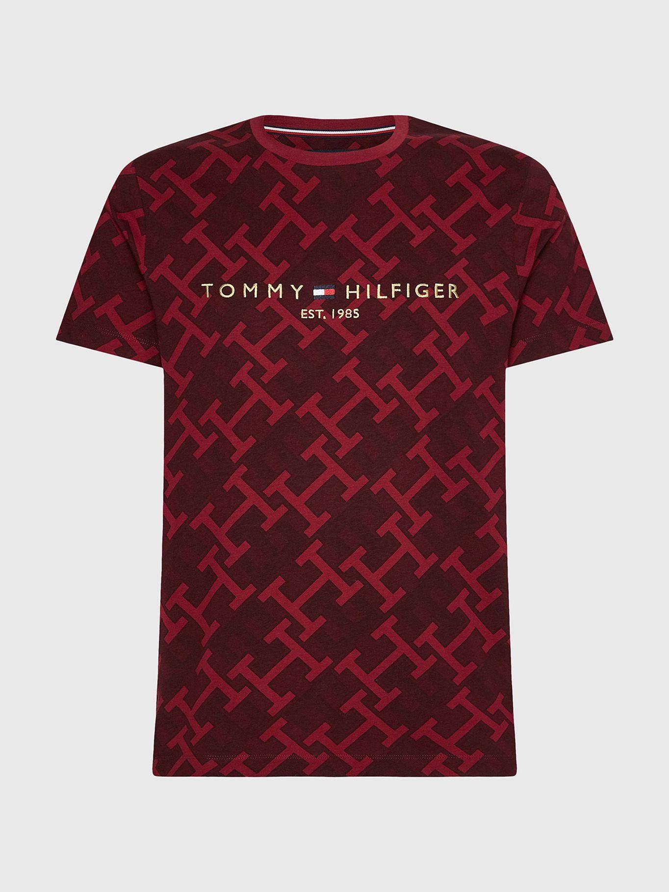 Polera Monogram Logo Slim Fit Azul Tommy Hilfiger-4