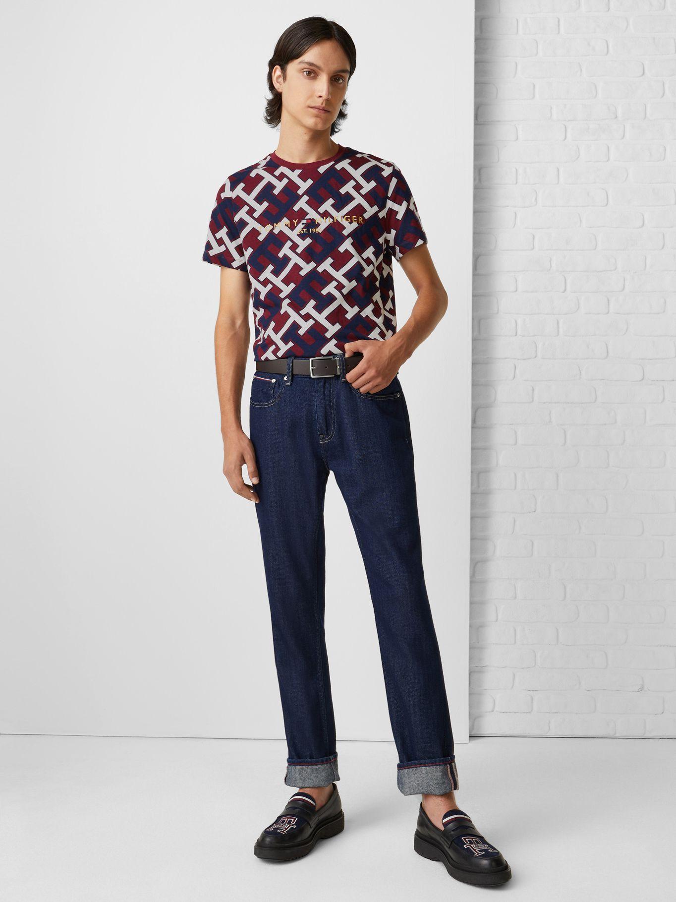 Polera Monogram Logo Slim Fit Azul Tommy Hilfiger-1