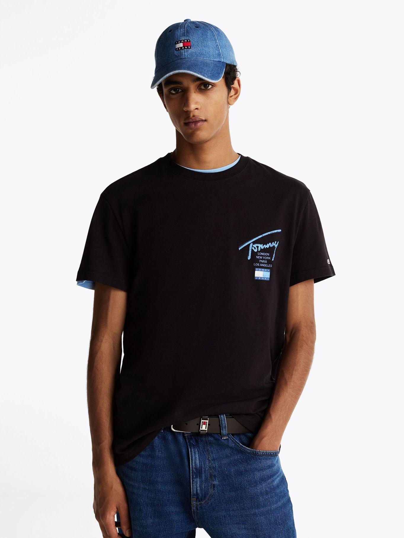 Polera Logo BDS Signature Negro Tommy Jeans-0