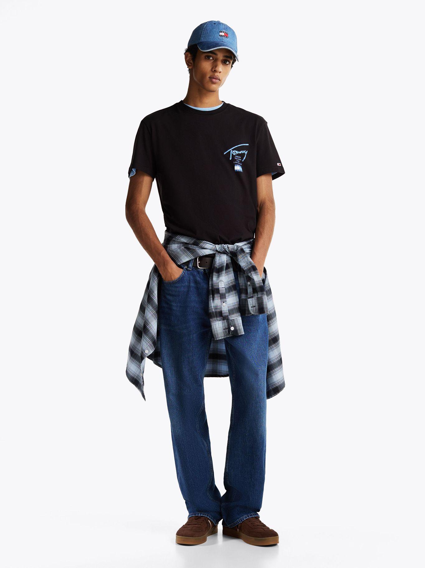 Polera Logo BDS Signature Negro Tommy Jeans-1