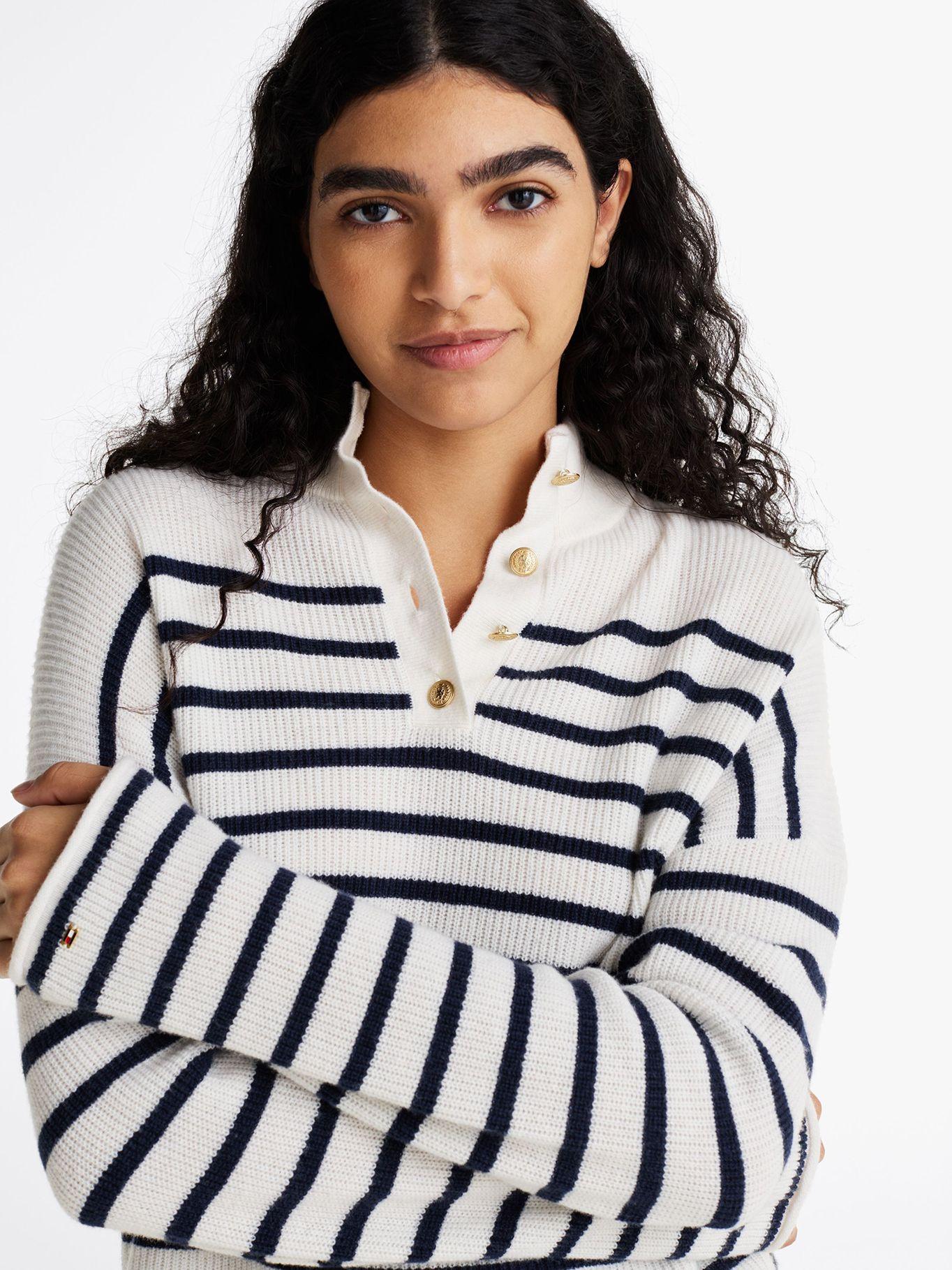 Sweater Gold Button Multicolor Tommy Hilfiger-3