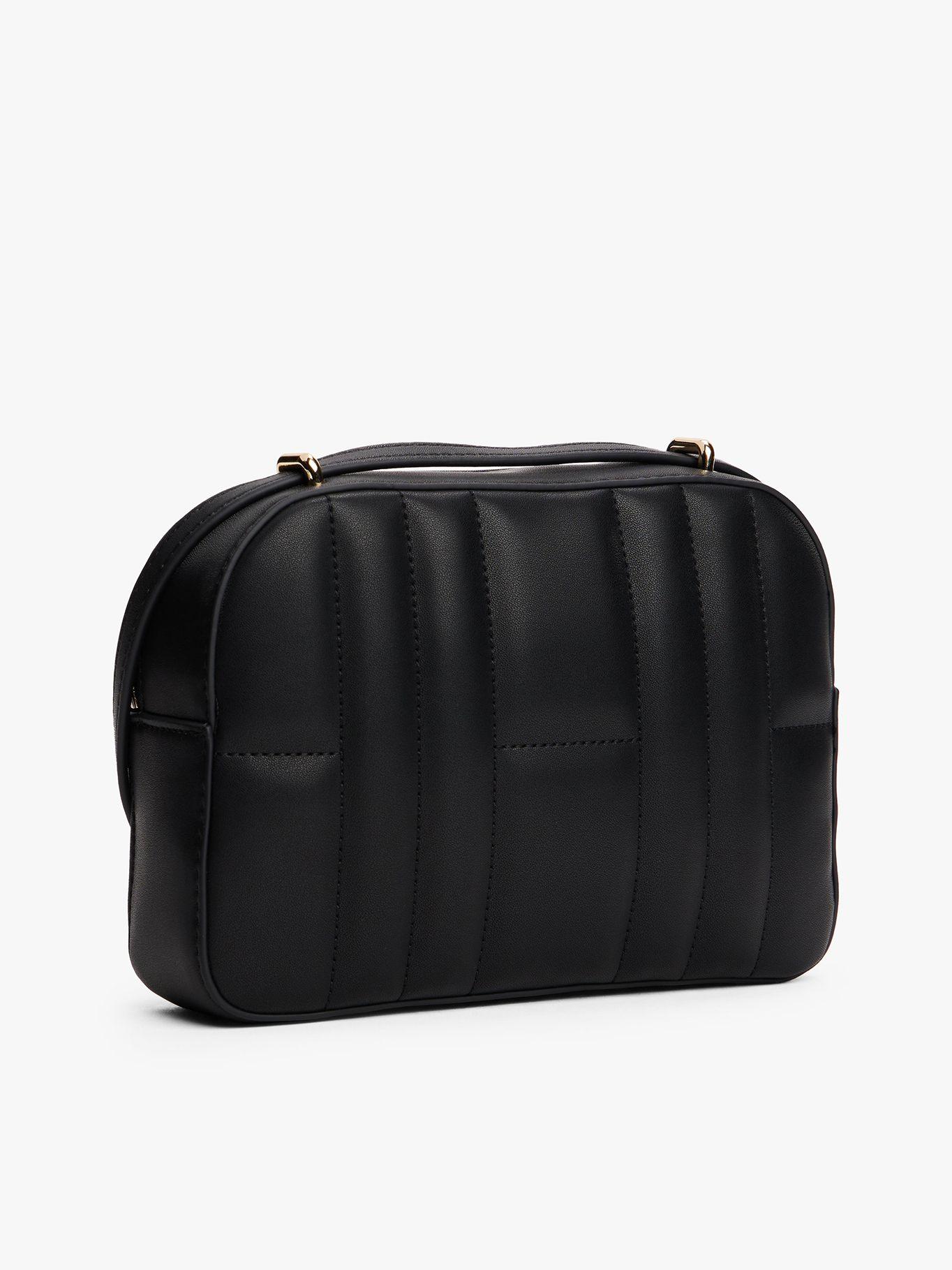 Bandolera Acolchada Con Monograma Negro Tommy Hilfiger-2