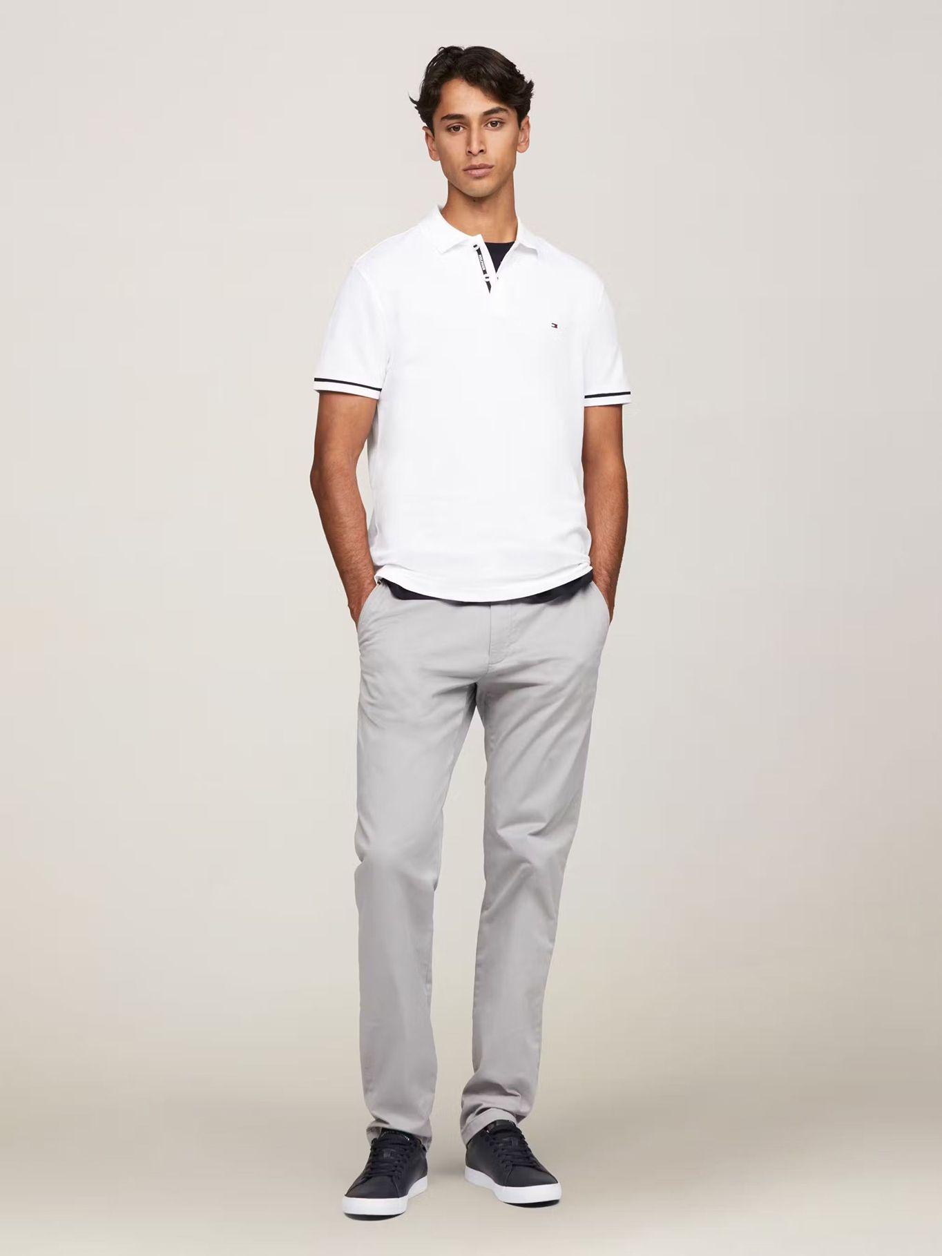 Polo Under Placket Regular Fit Blanco Tommy Hilfiger-1
