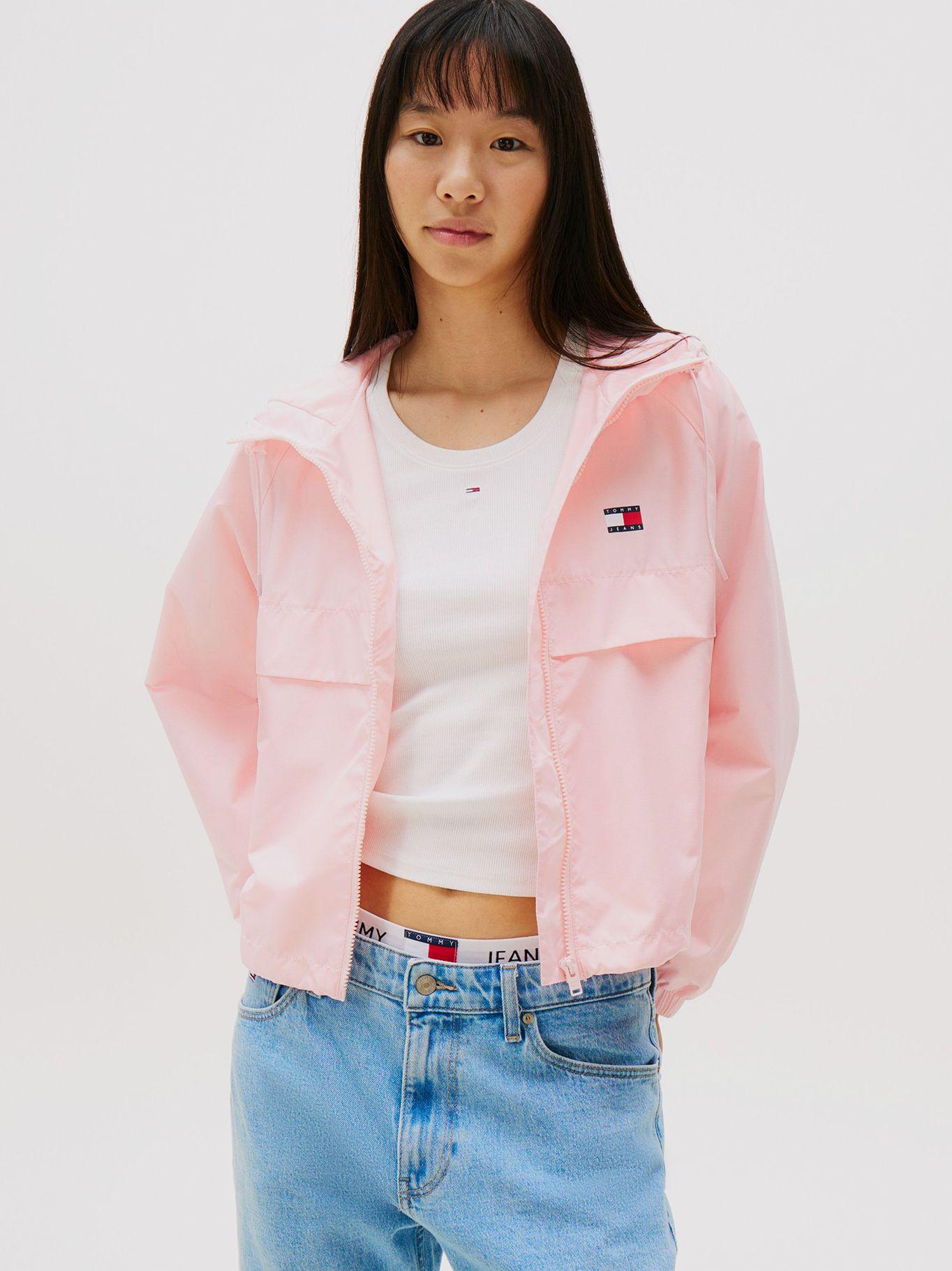 Chaqueta Cortavientos Con Parche Rosado Tommy Jeans-0
