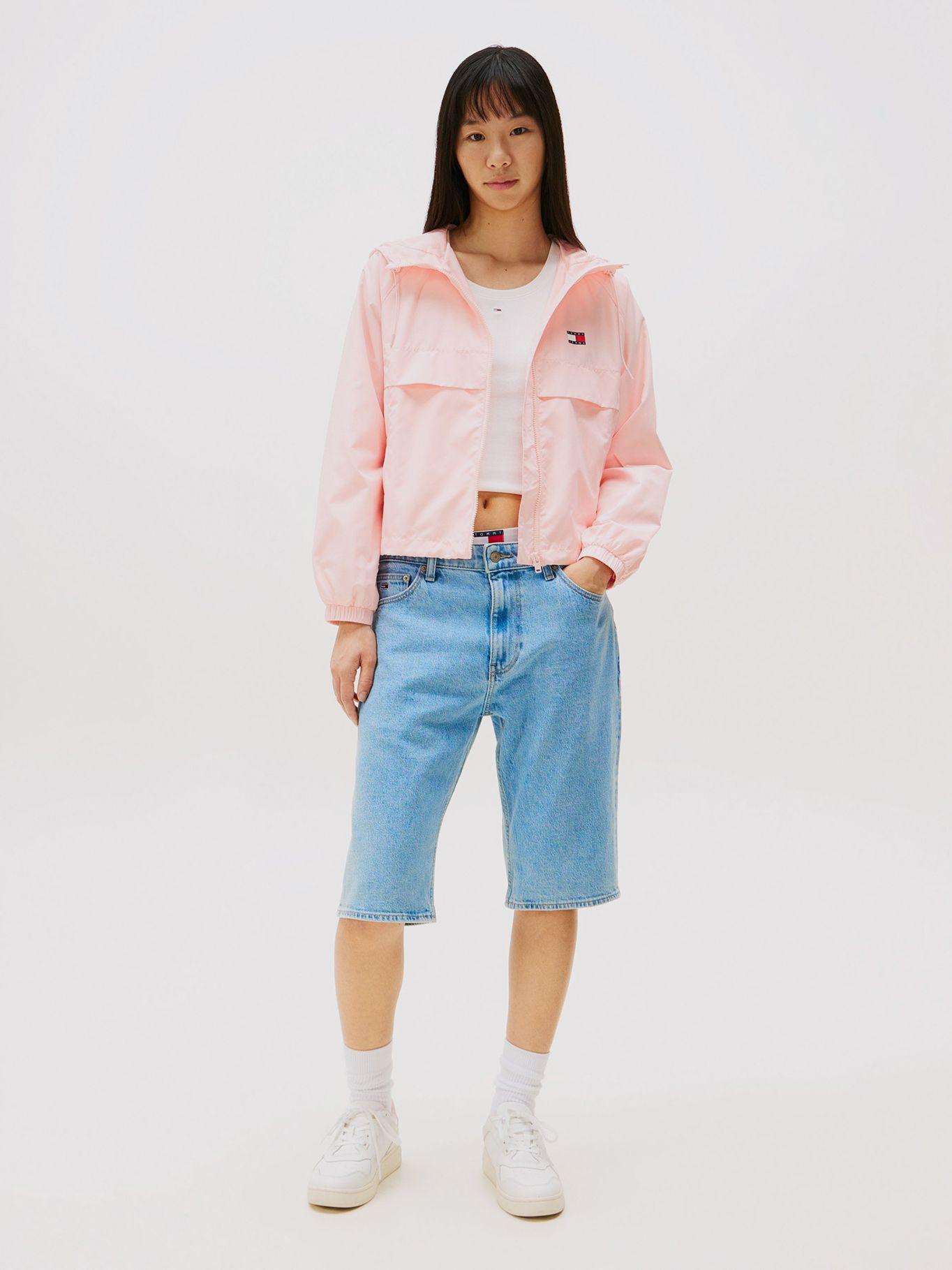 Chaqueta Cortavientos Con Parche Rosado Tommy Jeans-1