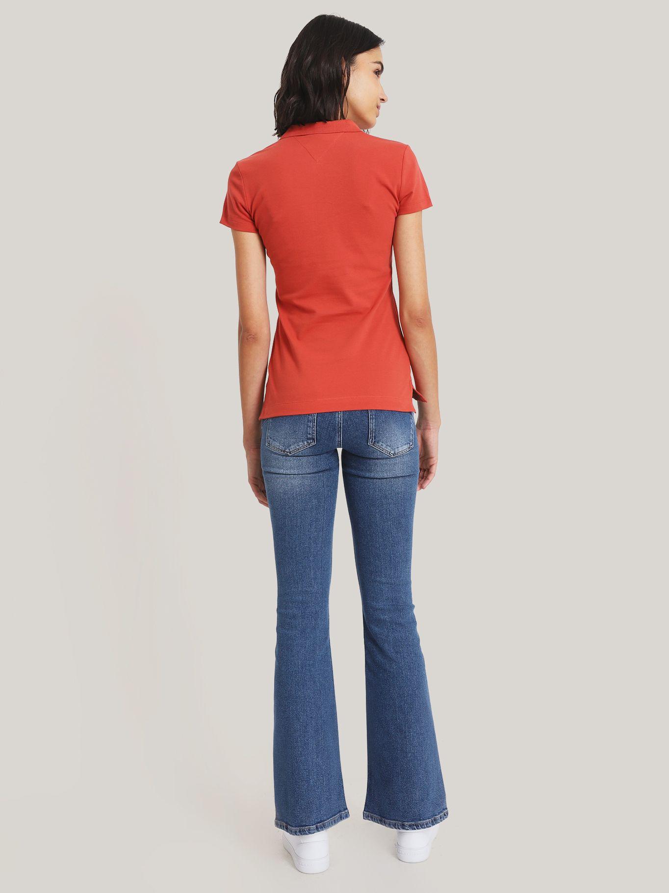 Polo Solid Slim Fit Con 5 Botones Rojo Tommy Hilfiger-2
