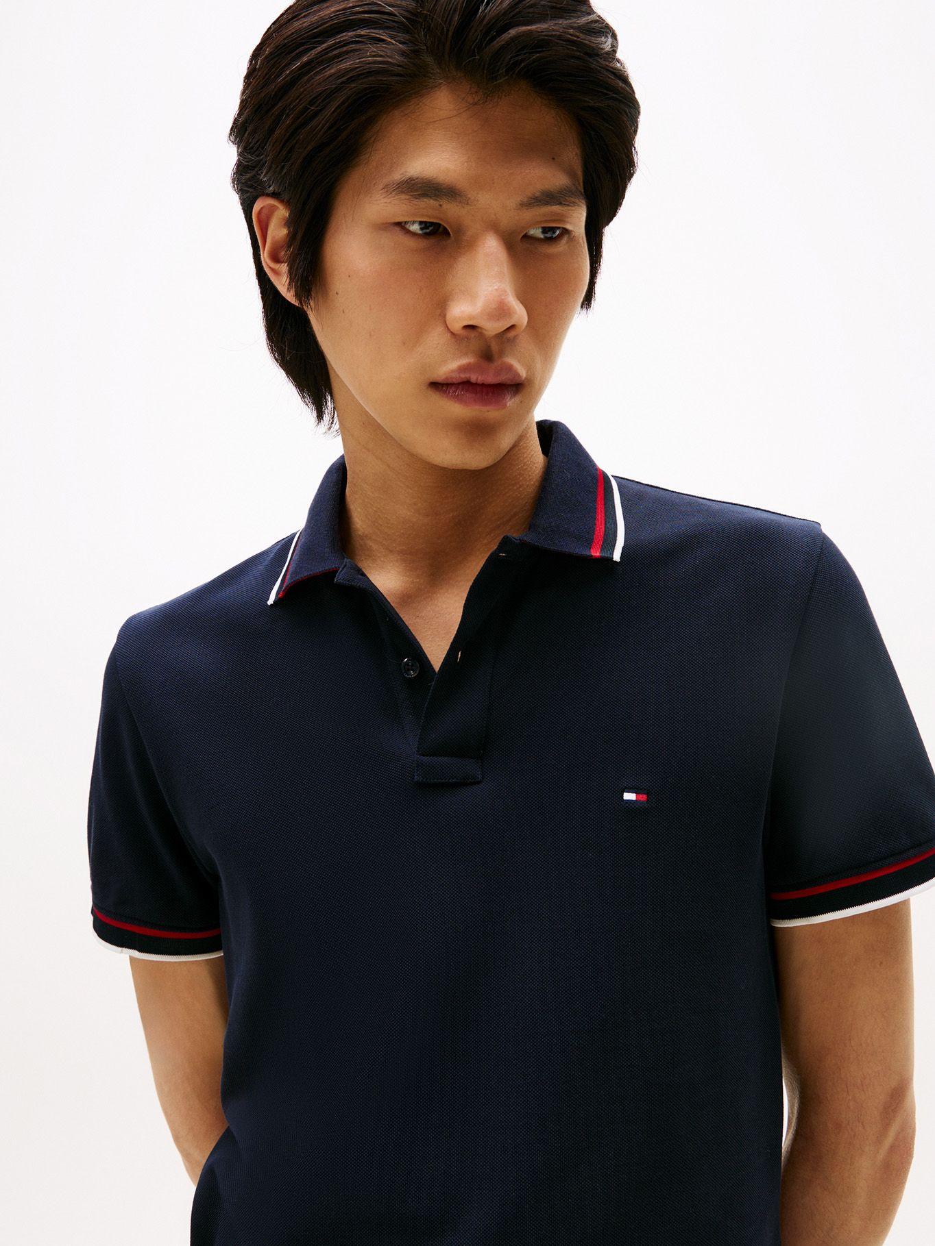 Polo Slim Fit Con Logo/Azul Tommy Hilfiger-3