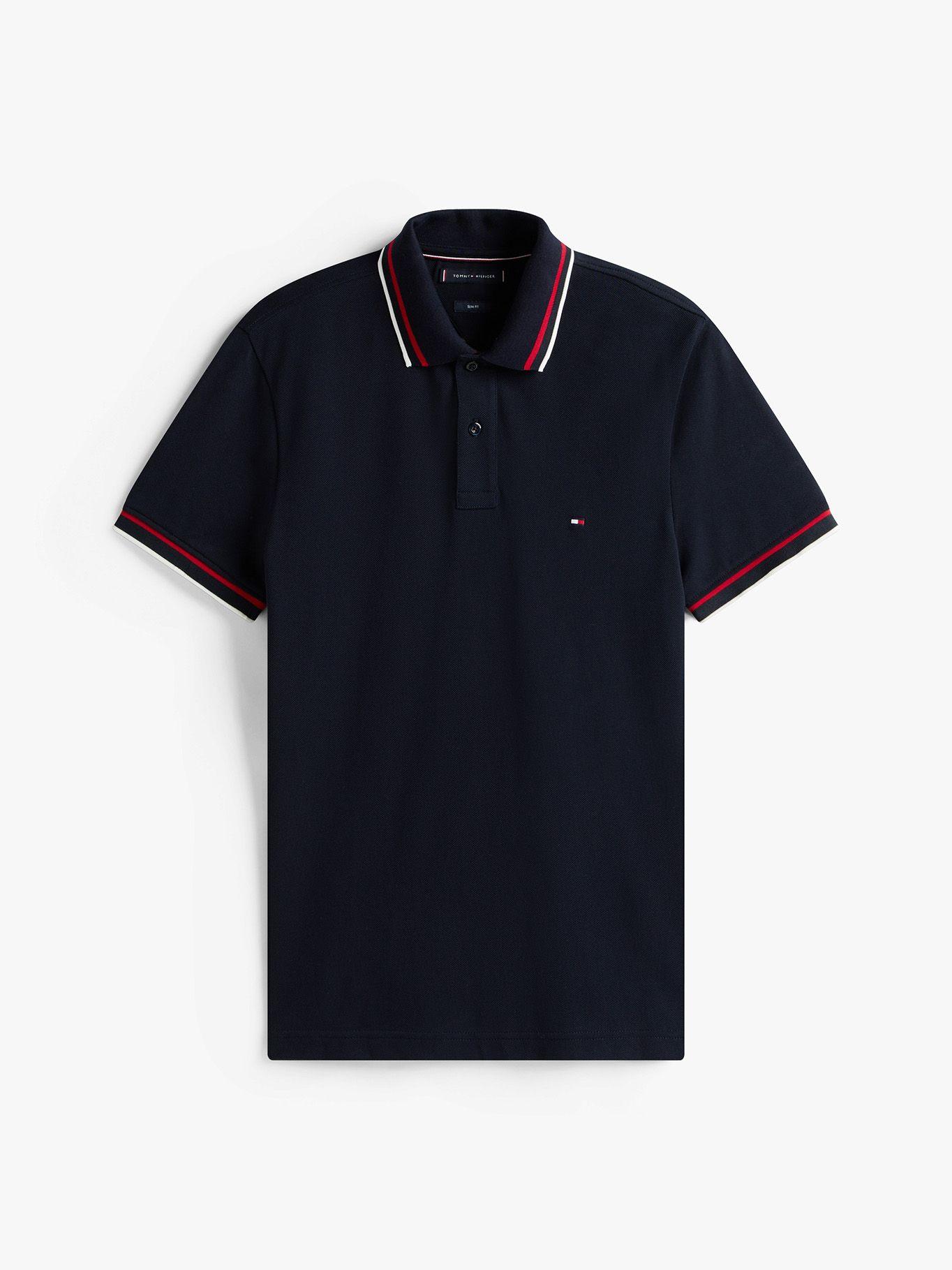 Polo Slim Fit Con Logo/Azul Tommy Hilfiger-4