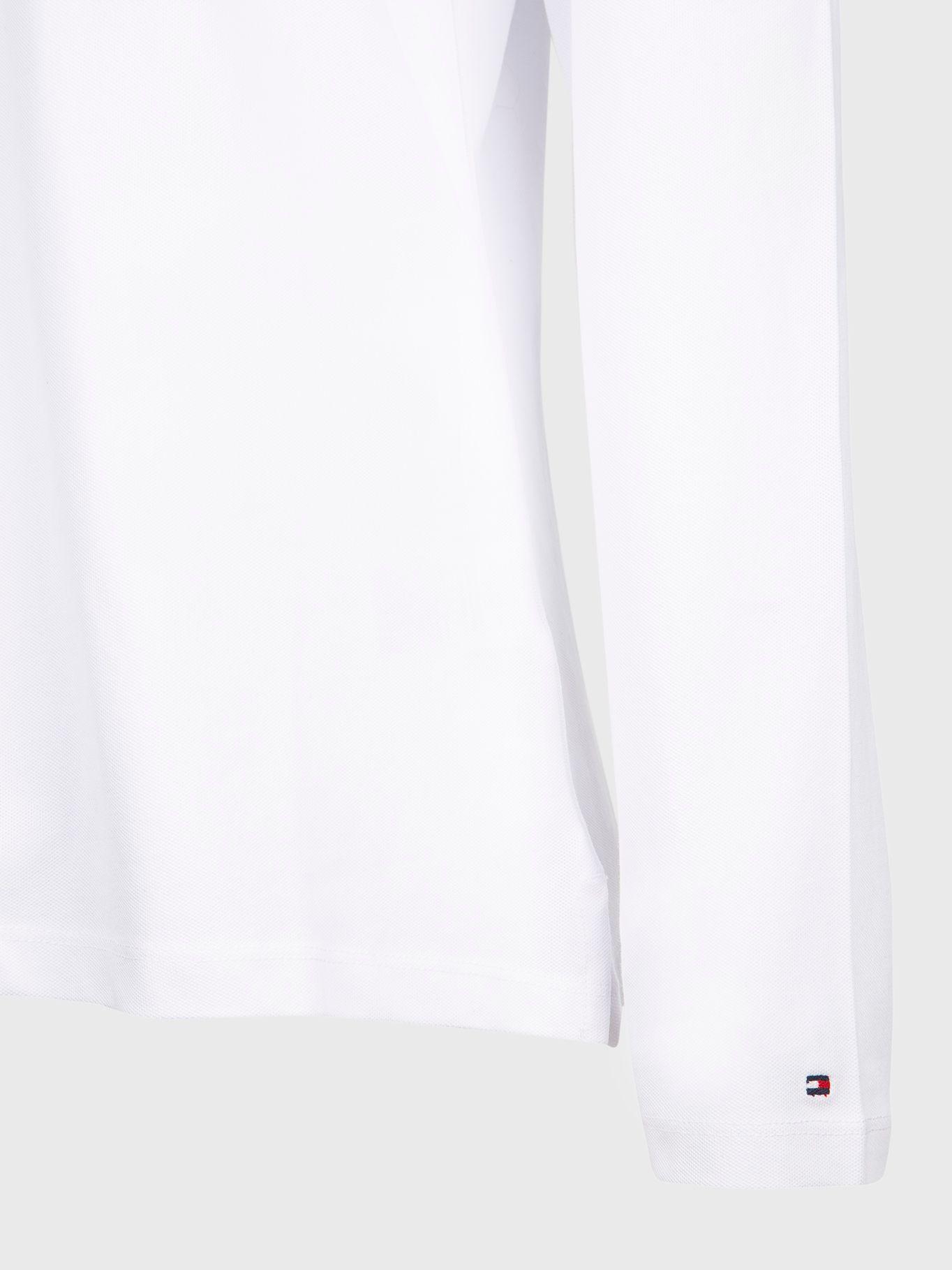 Polo Manga Larga Flag Logo Blanco Tommy Hilfiger-3