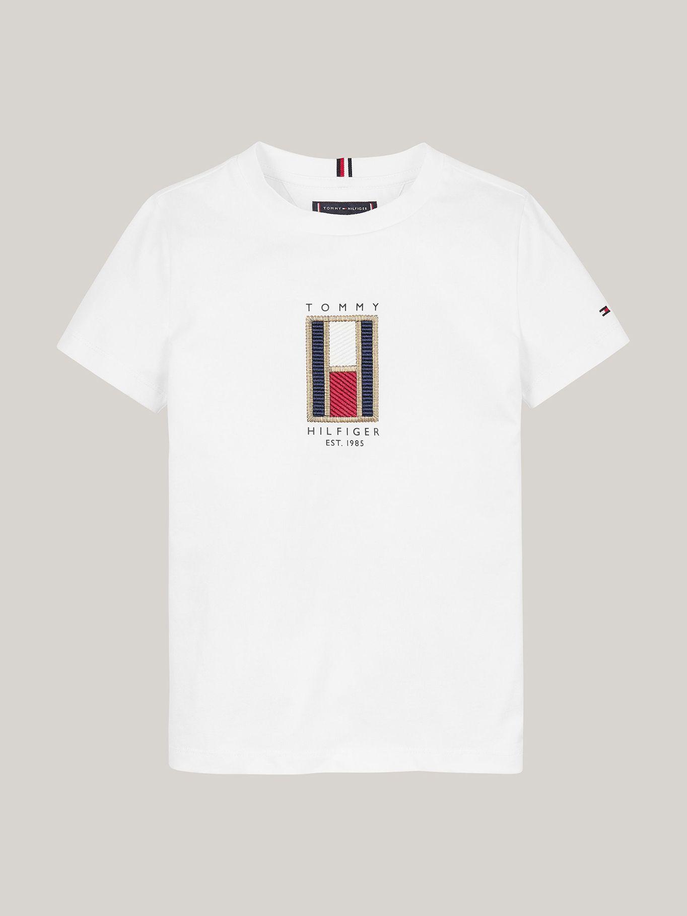 Polera Con Logo Bandera Bordado Blanco Tommy Hilfiger-4